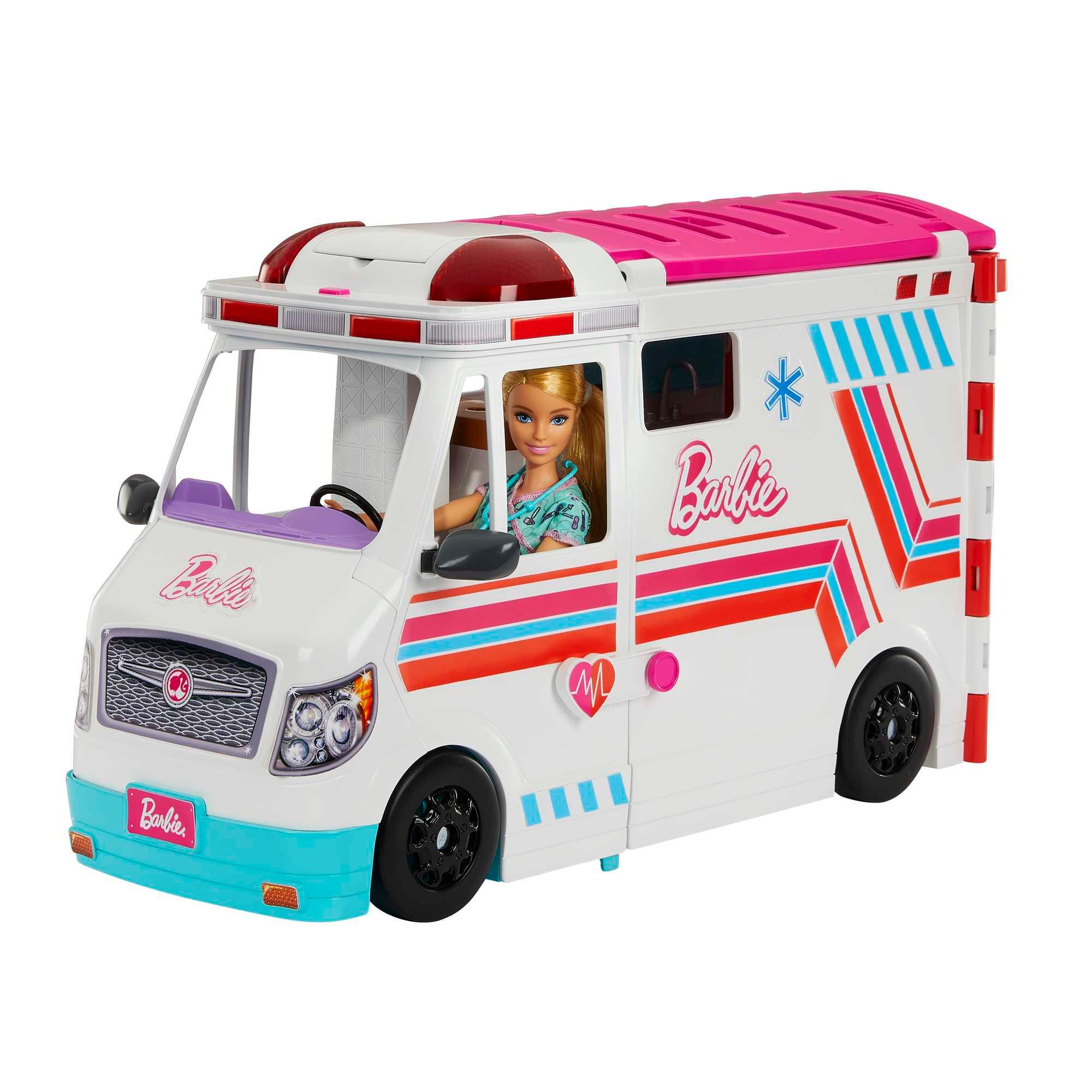Produktbild Barbie-Spielzeug, umbaubarer Krankenwagen und Klinik Spielset, mehr als 20 Zubehörteile, 2-in-1-Krankenwagen 5 von 6