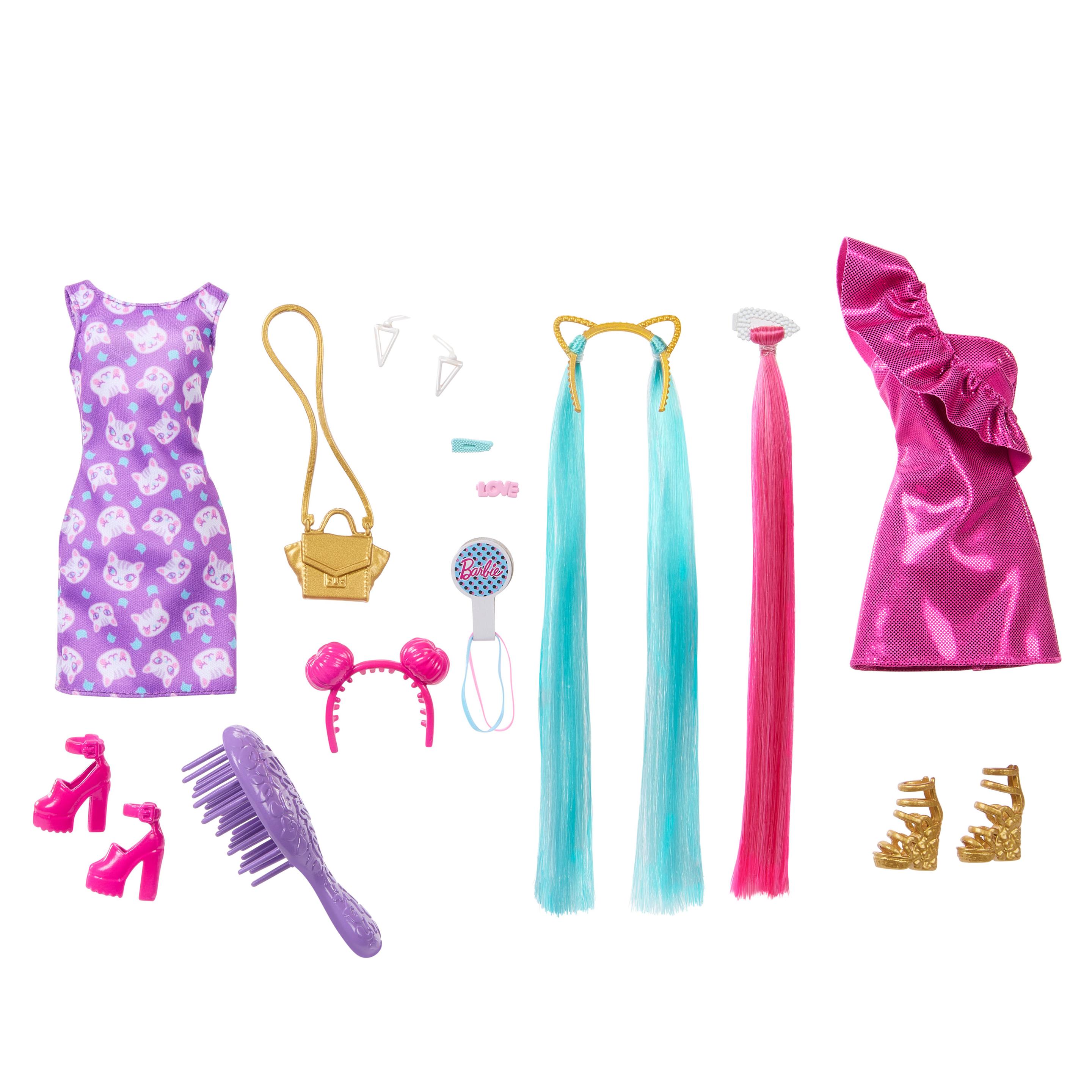 Produktbild Barbie Haarspiel Puppe mit Katzen-Outfit 5 von 6