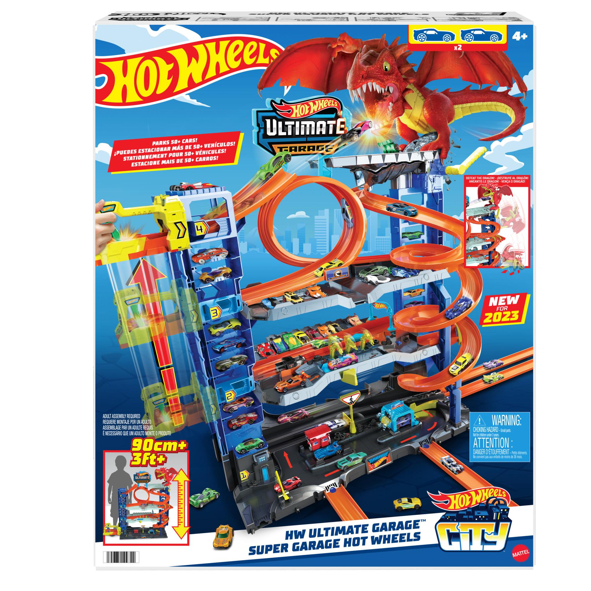 Produktbild Hot Wheels Ultimative Garage Spielset mit 2 Die-Cast-Autos, Spielzeugaufbewahrung für mehr als 50 Autos 4 von 6