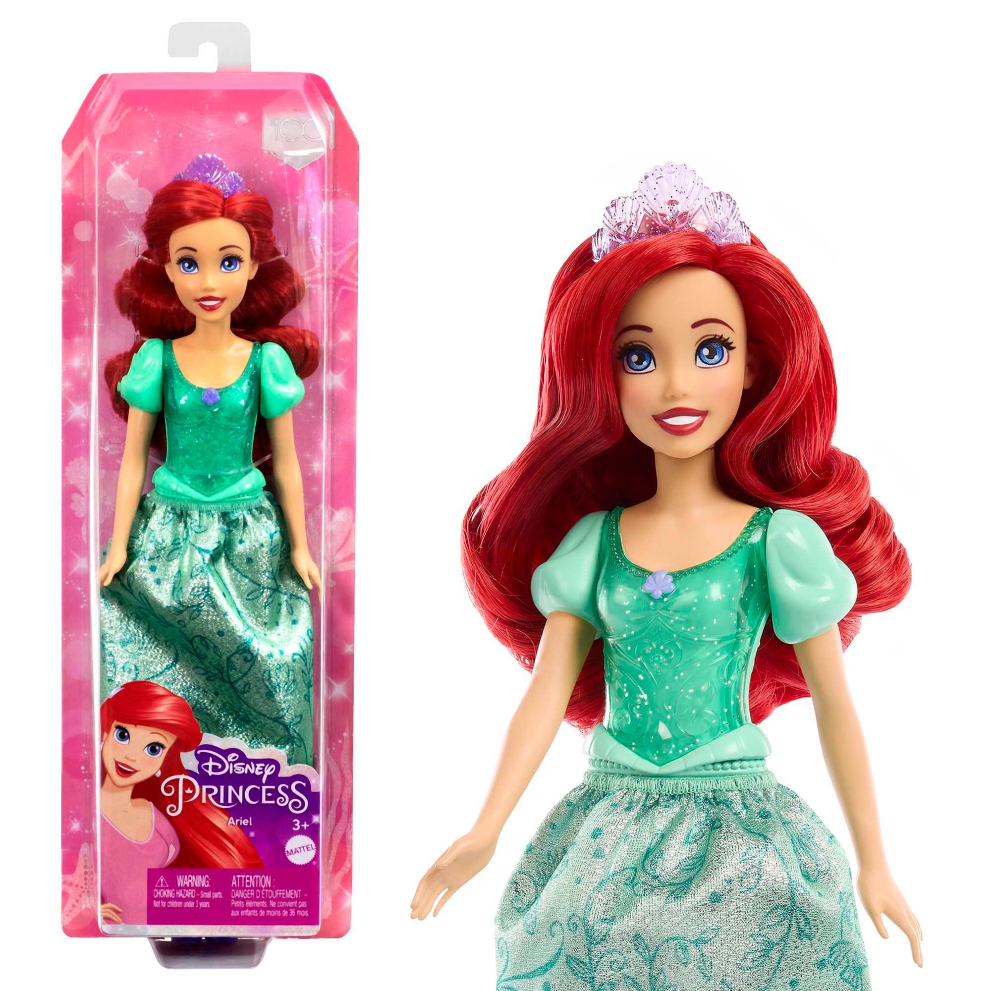 Disney Prinzessin-Spielzeug, Arielle-Modepuppe mit Accessoires