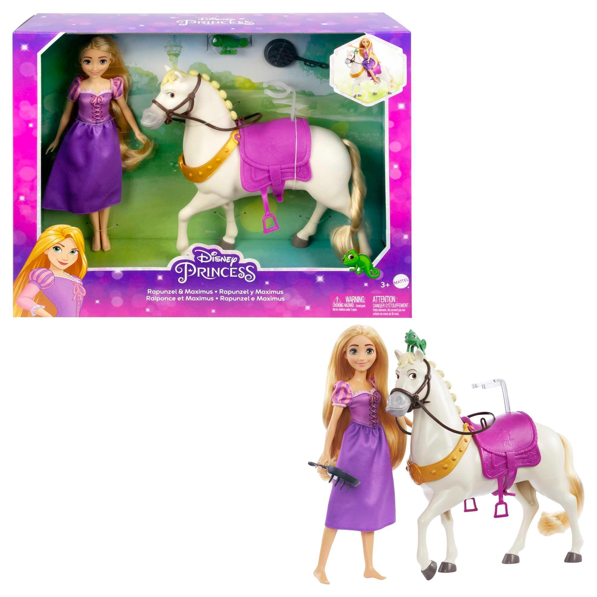 Disney Princess Rapunzel&Maximus Spielfiguren mit Bratpfannenbürste
