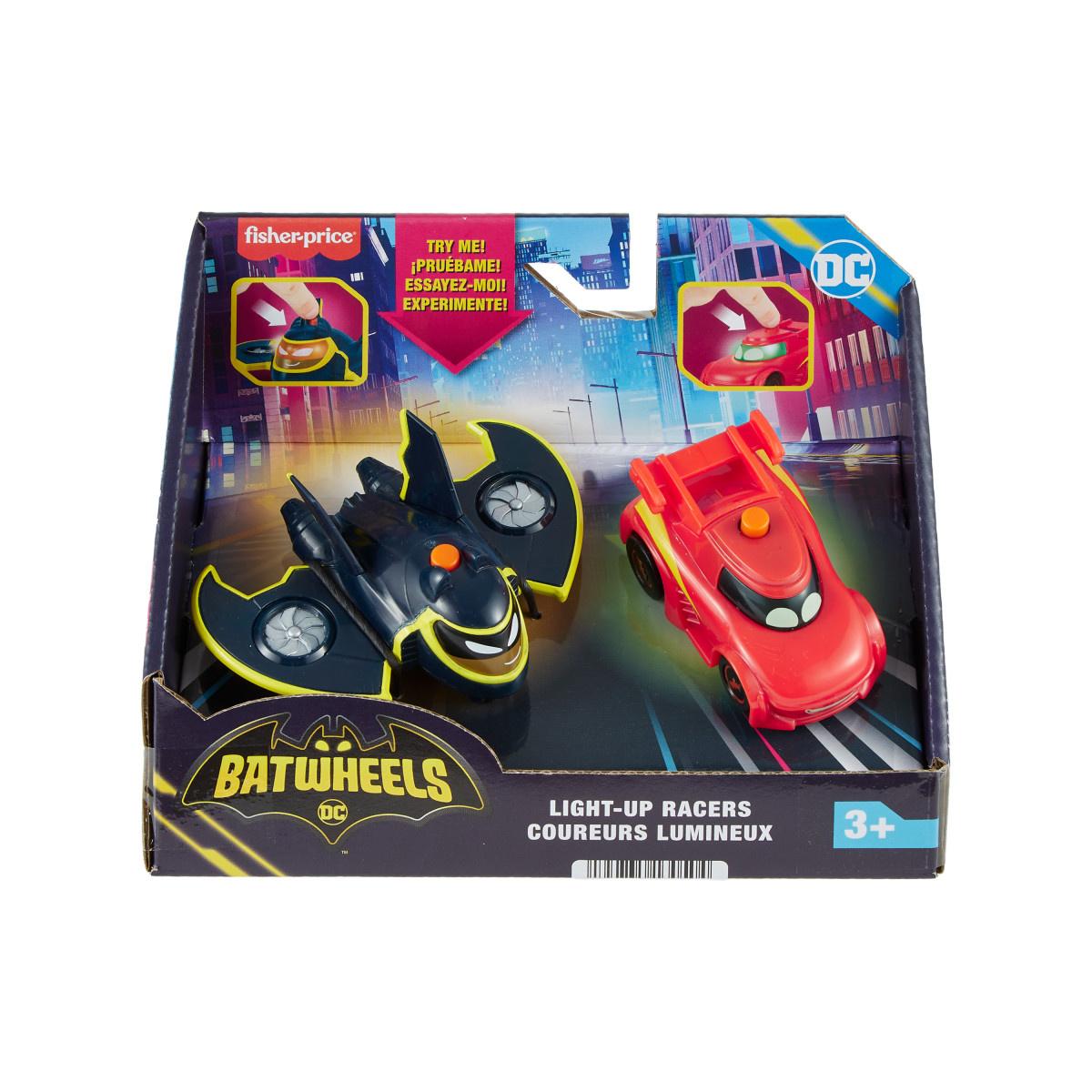 Produktbild Fisher-Price DC Batwheels Lichteffekt-Spielzeugautos im Maßstab 1:55, Redbird und Batwing, 2-teiliges Spielzeug für Kindergartenkinder 5 von 6