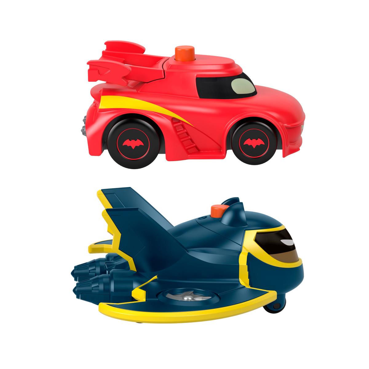 Produktbild Fisher-Price DC Batwheels Lichteffekt-Spielzeugautos im Maßstab 1:55, Redbird und Batwing, 2-teiliges Spielzeug für Kindergartenkinder 3 von 6