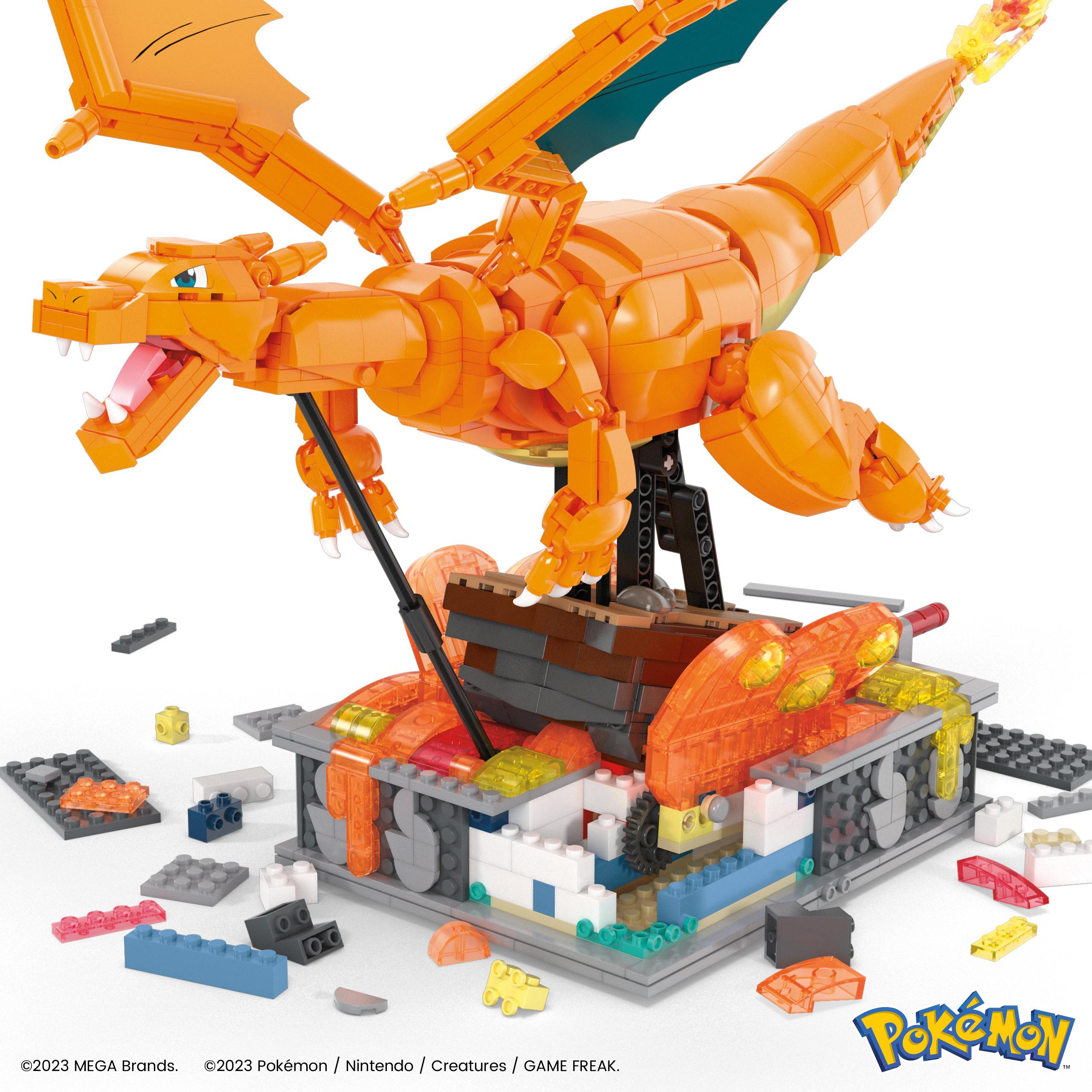 Produktbild MEGA Pokémon Bewegliches Glurak Bauset (1664 Teile) für Sammler 4 von 6