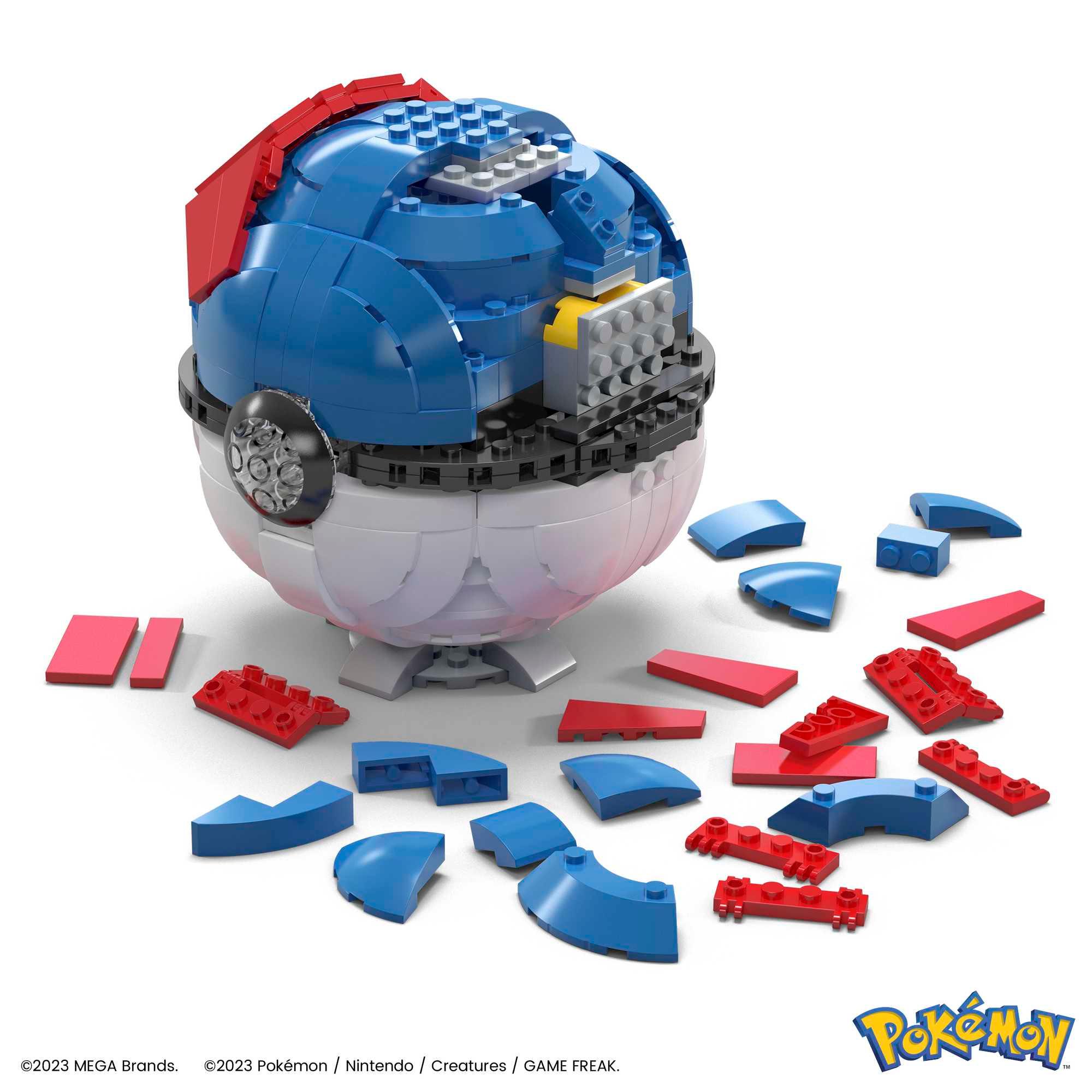 Produktbild MEGA Pokémon Jumbo Superball Bauset mit Lichtern (299 Teile), für Sammler 2 von 6