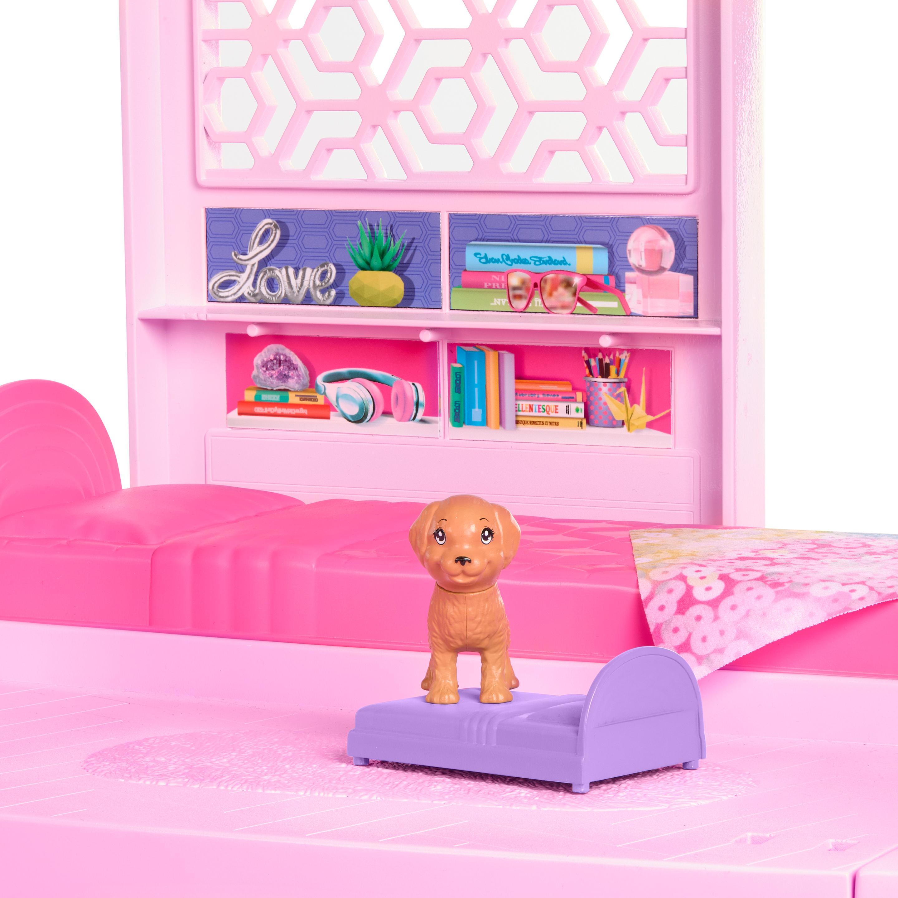 Produktbild Barbies Traumvilla, mehr als 75 Teile, Poolparty-Puppenhaus mit Rutsche über 3 Etagen 5 von 6