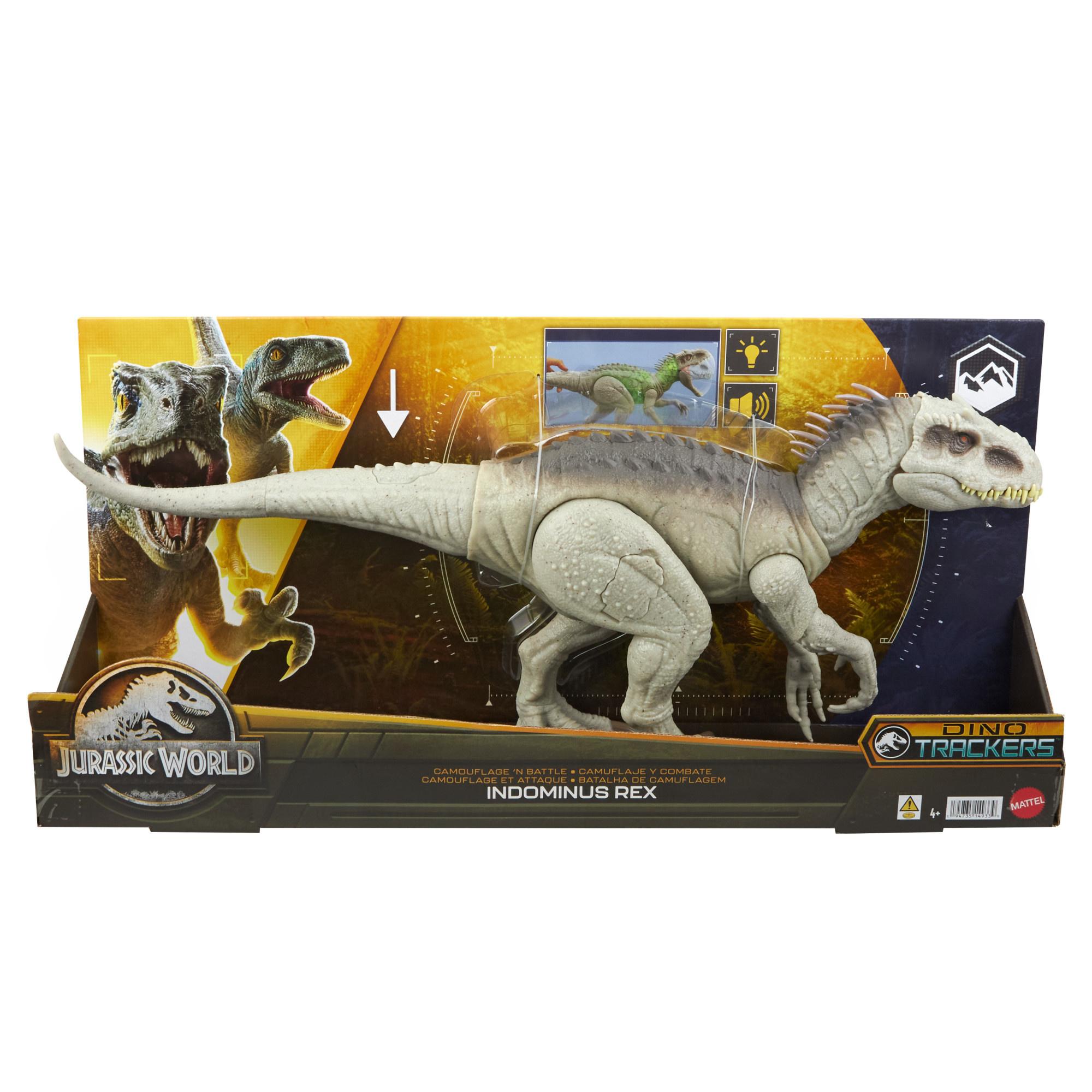 Produktbild Jurassic World Tarnen und kämpfen Indominus Rex Actionfigur-Spielzeug mit Lichtern, Soundeffekten und Bewegungsmechanismus 2 von 6