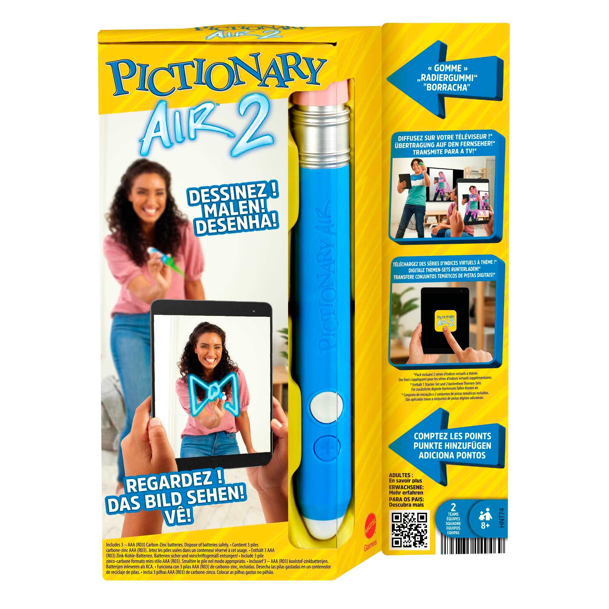 Mattel Games Pictionary Air 2, Familienspiel, Scharade