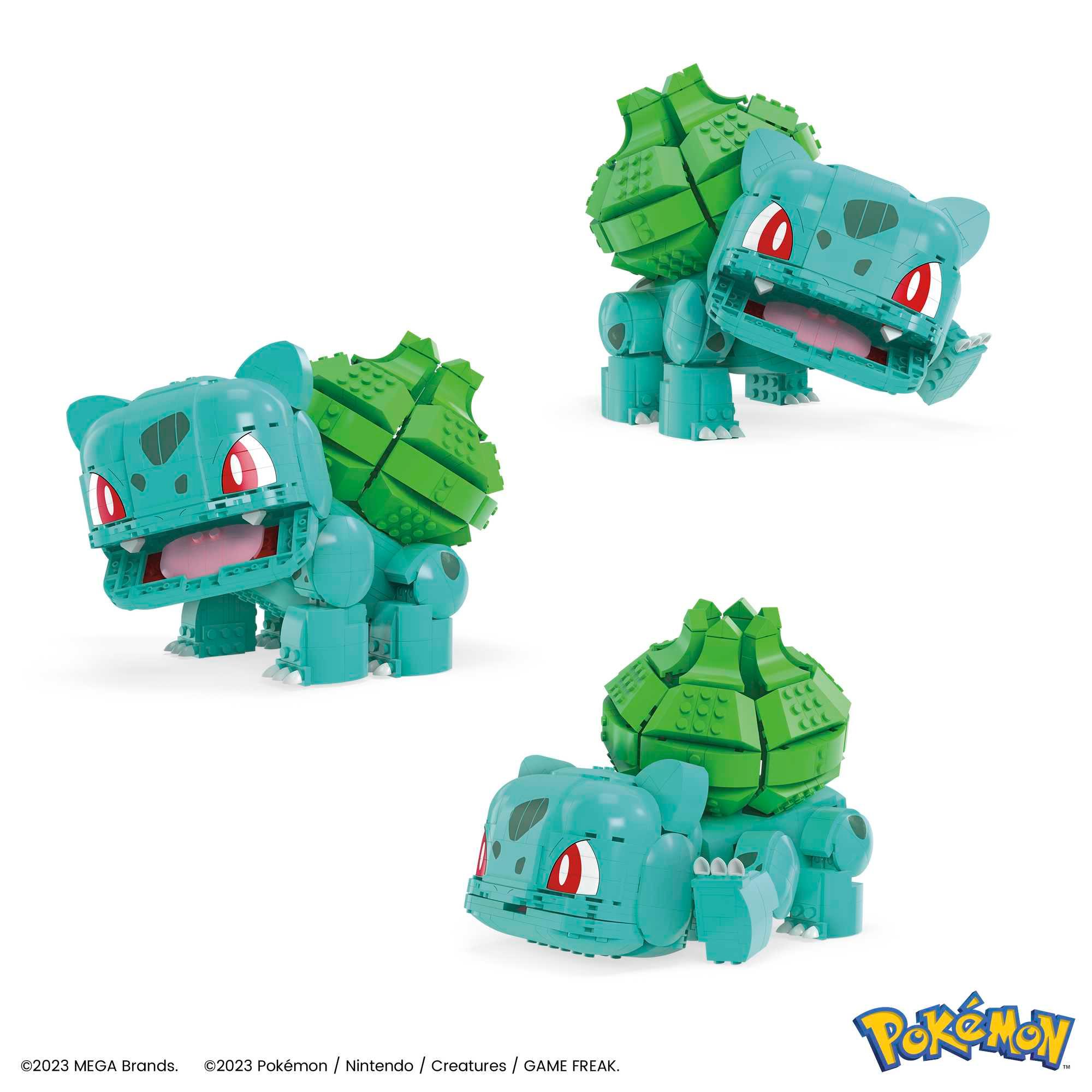 Produktbild MEGA Pokémon Jumbo Bisasam Bauspielzeug-Set mit 1 Actionfigur (789 Teile) für Kinder 3 von 5
