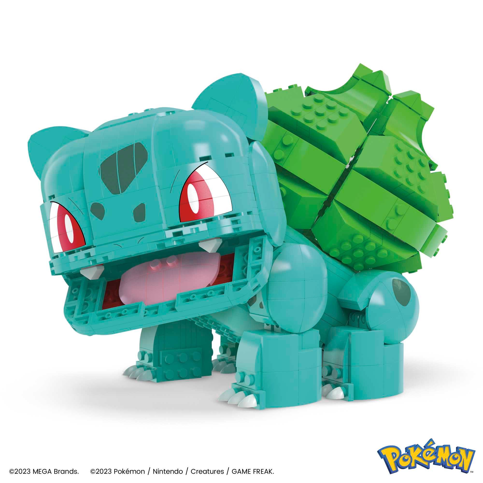 Produktbild MEGA Pokémon Jumbo Bisasam Bauspielzeug-Set mit 1 Actionfigur (789 Teile) für Kinder 4 von 5