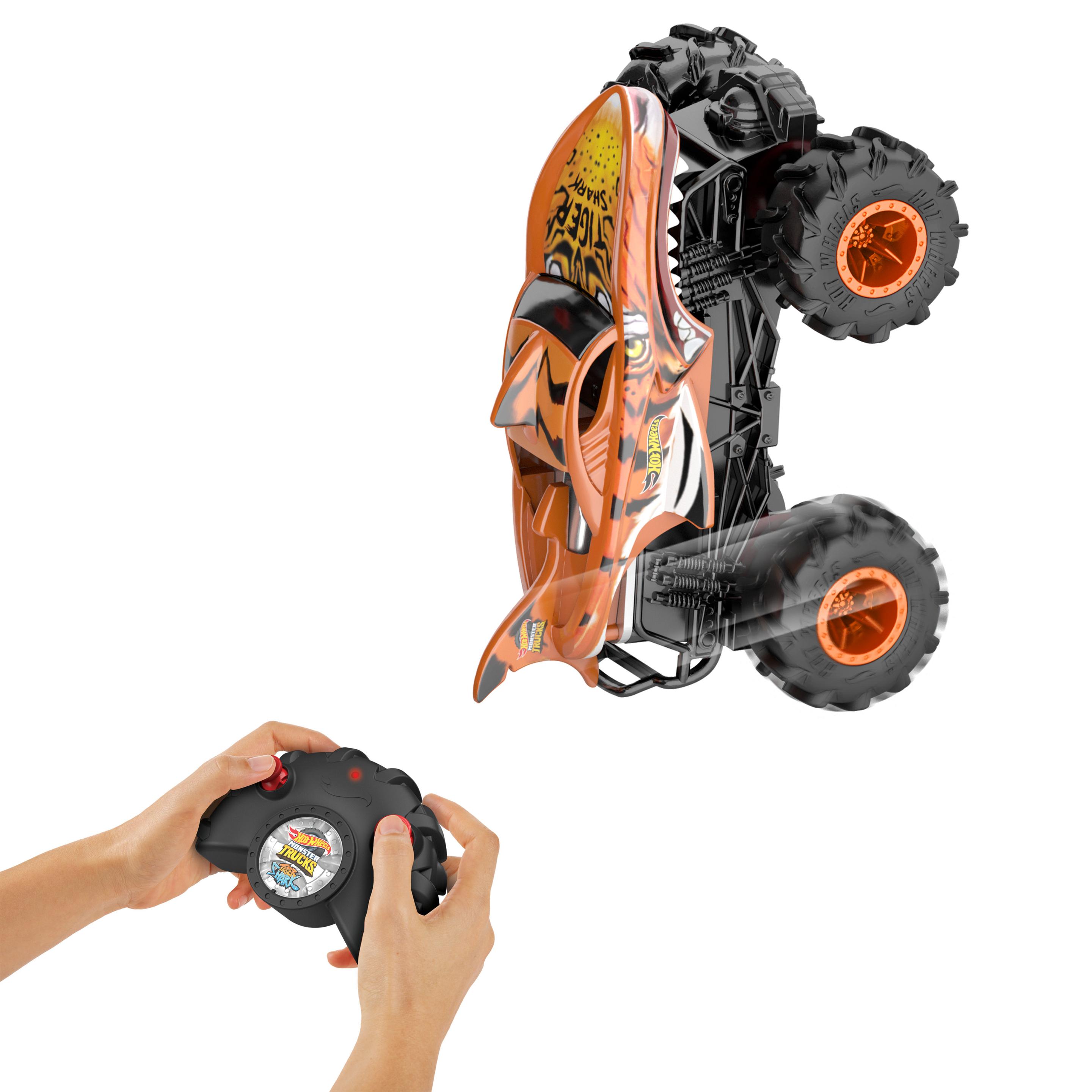 Produktbild Hot Wheels RC Monster Trucks HW Tigerhai RC im Maßstab 1:24, ferngesteuerter Spielzeugtruck 10 von 11