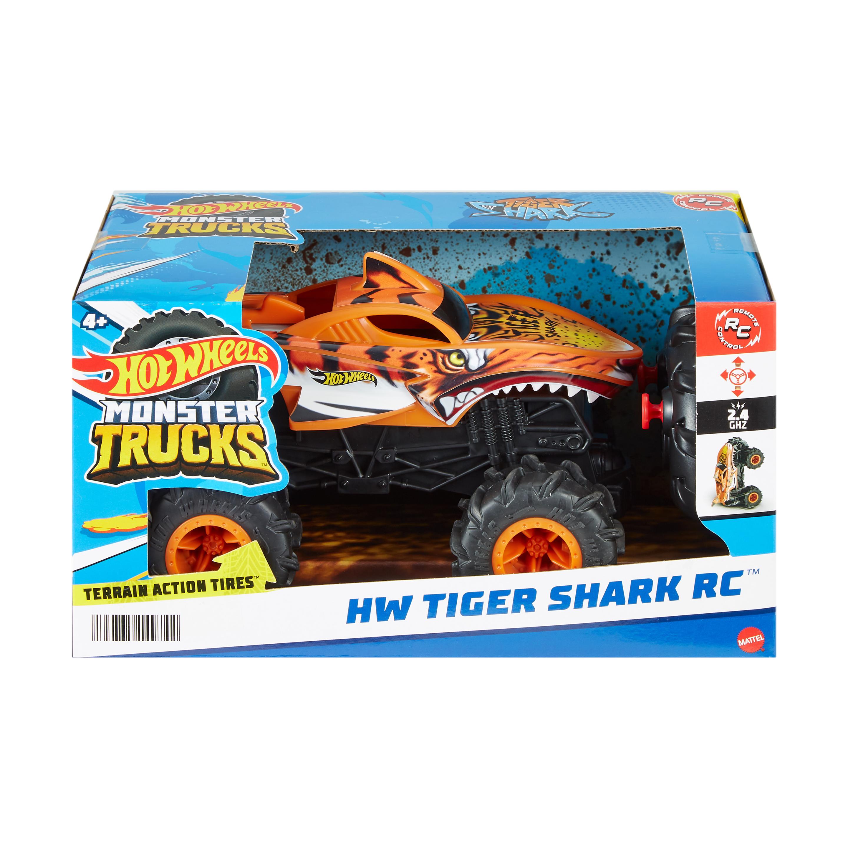 Produktbild Hot Wheels RC Monster Trucks HW Tigerhai RC im Maßstab 1:24, ferngesteuerter Spielzeugtruck 11 von 11