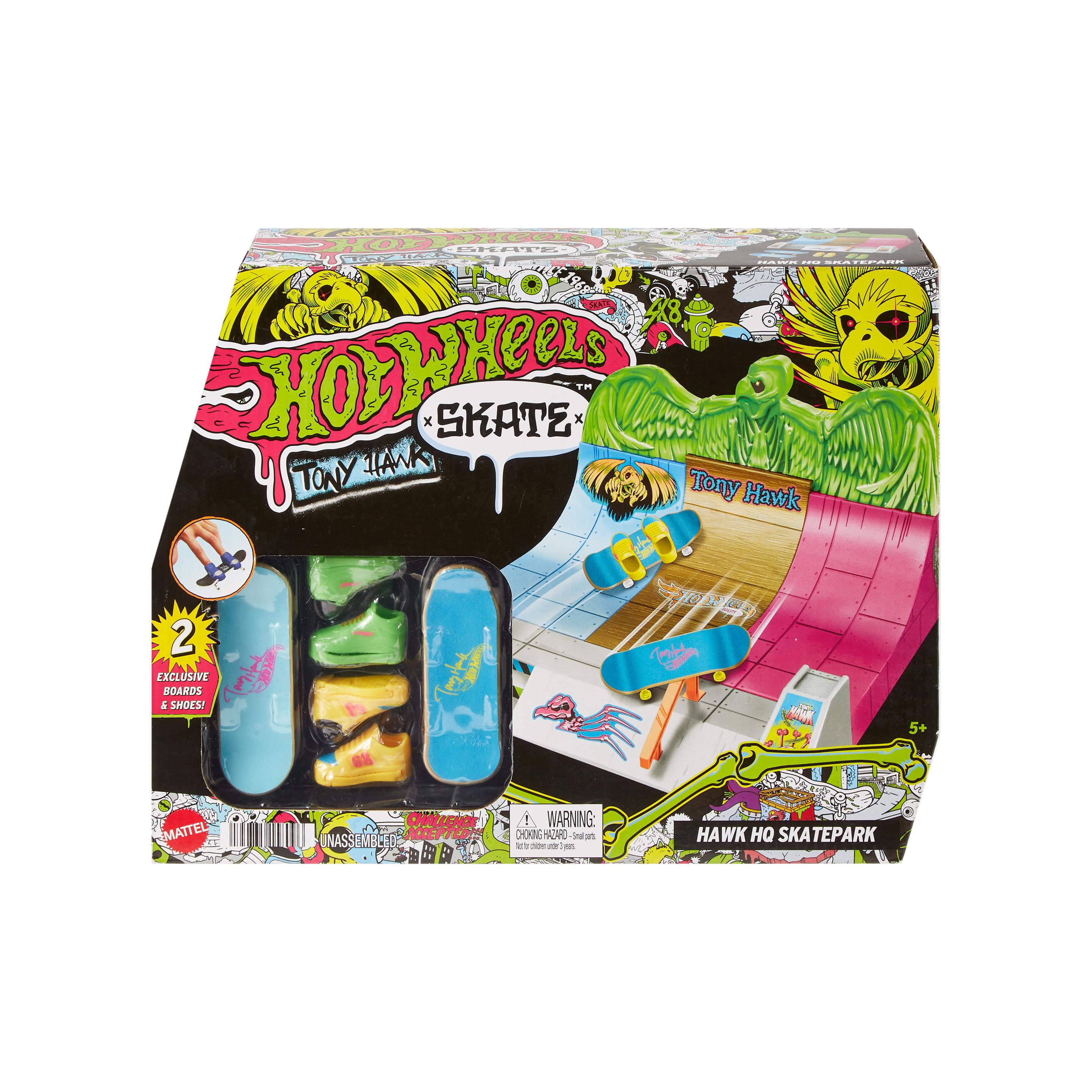Produktbild Hot Wheels Skate Tony Hawk HQ Skatepark mit 2 exklusiven Fingerboards und 2 Paar Skateschuhen 6 von 6