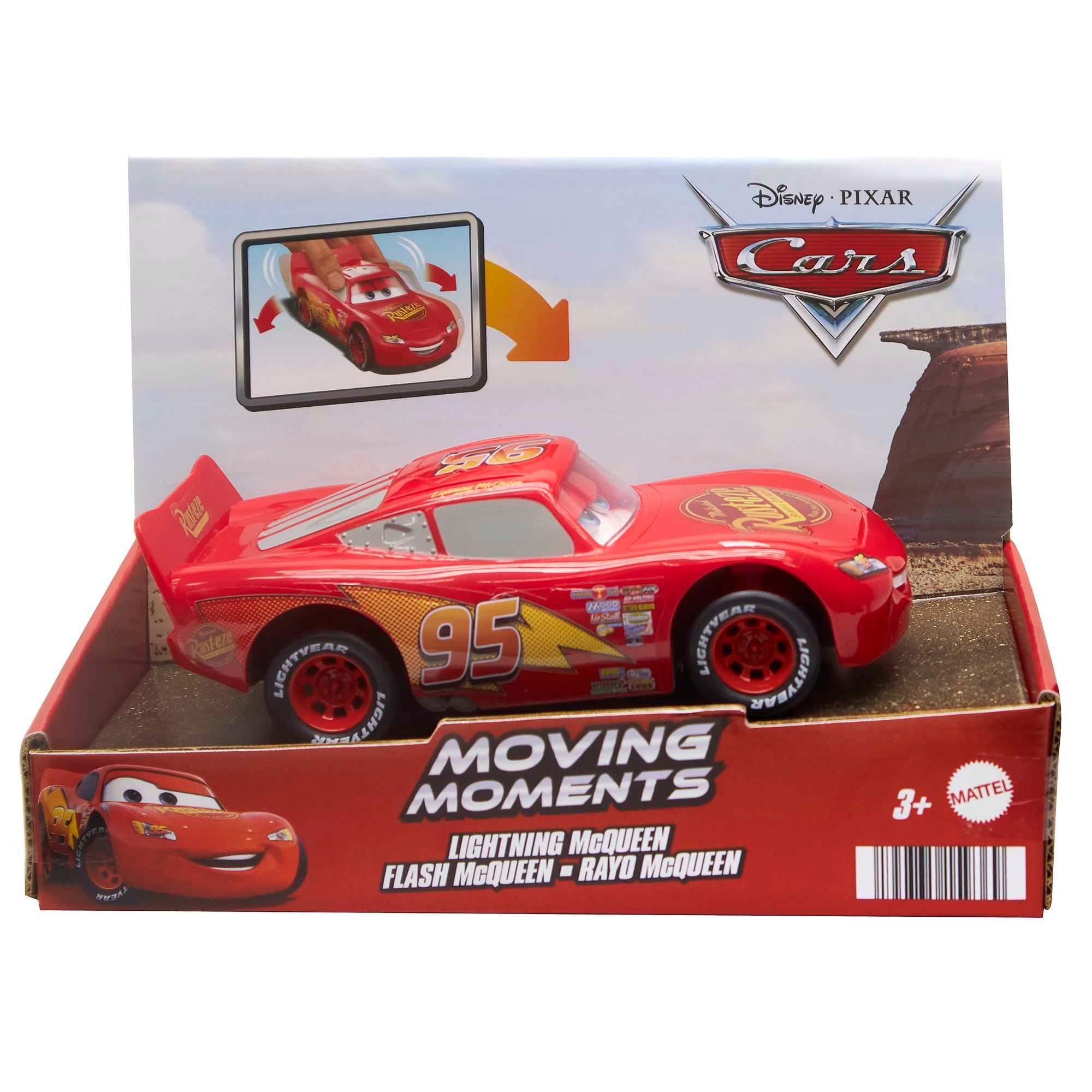 Produktbild Disney und Pixar Cars Moving Moments Lightning McQueen Spielzeugauto mit Augen und Mund, die sich bewegen 5 von 5
