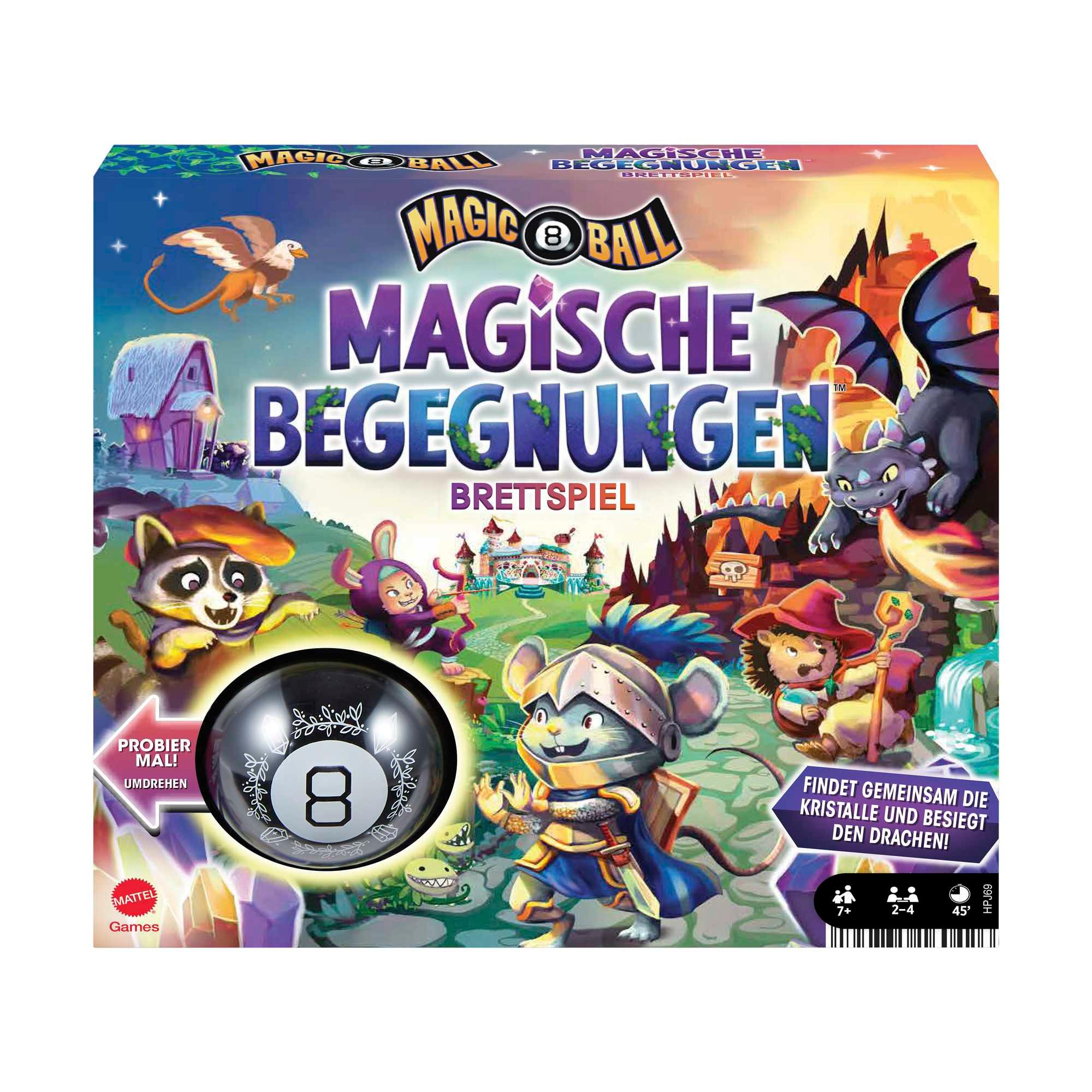 Mattel Games Magische Begegnungen Familienspiel, Magic 8 Ball Brettspiel