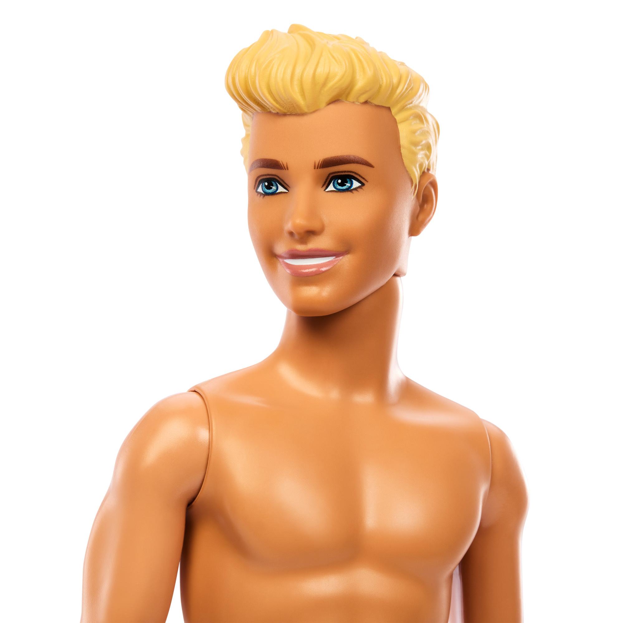 Produktbild Barbie Ken-Strandpuppe mit blonden Haaren und violetter Badebekleidung 3 von 5