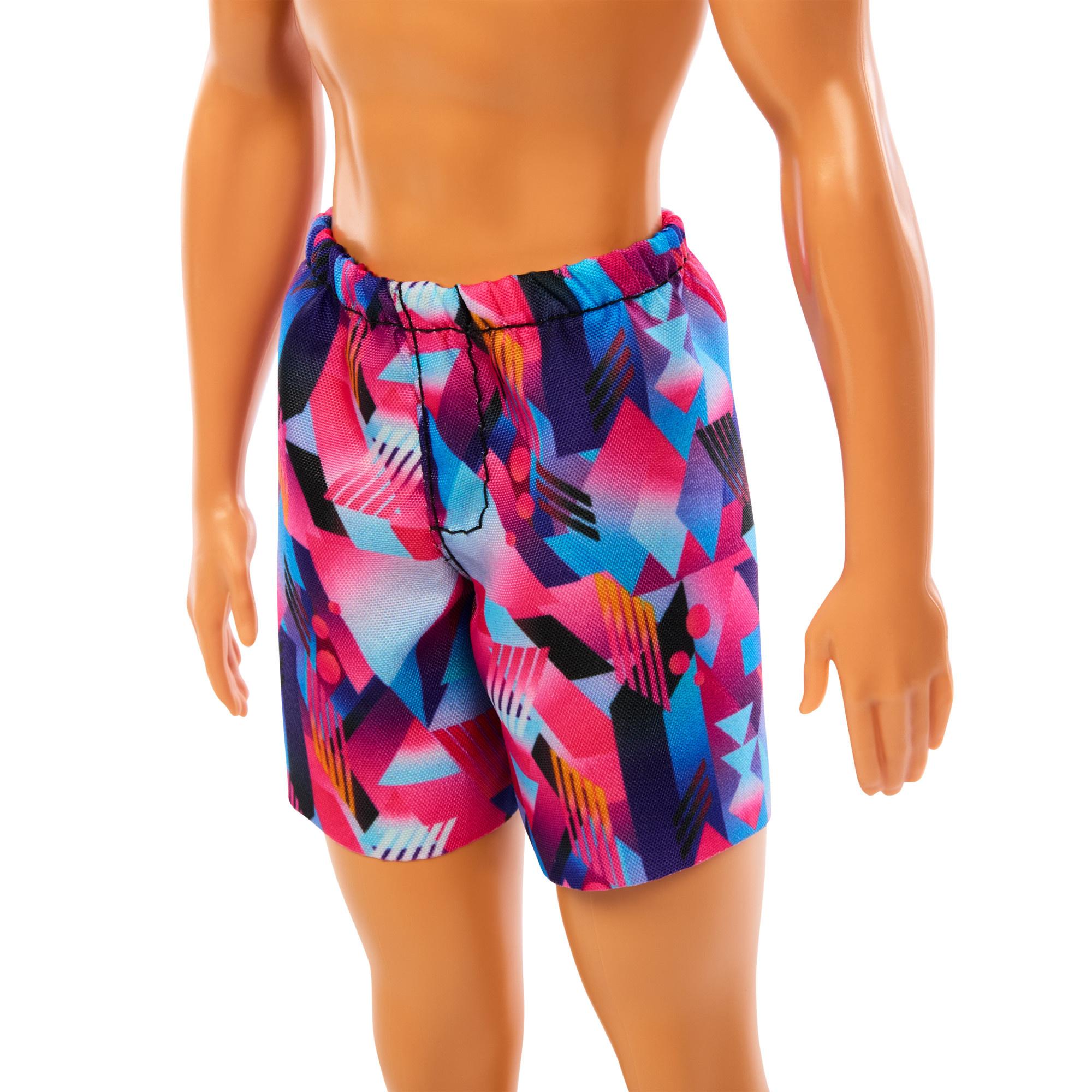 Produktbild Barbie Ken-Strandpuppe mit blonden Haaren und violetter Badebekleidung 4 von 5