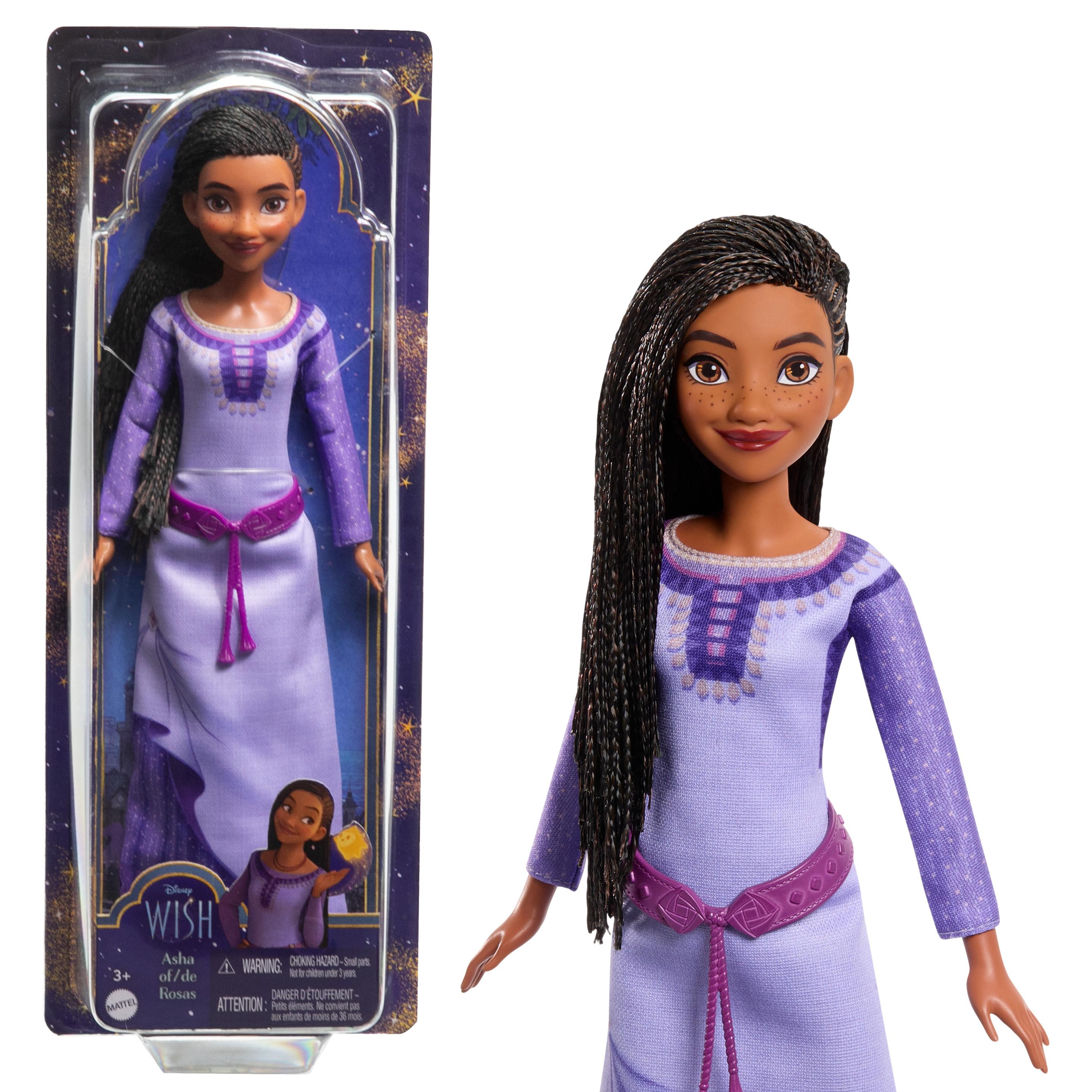 Disneys Wish Asha von Rosas bewegliche Modepuppe und Accessoires