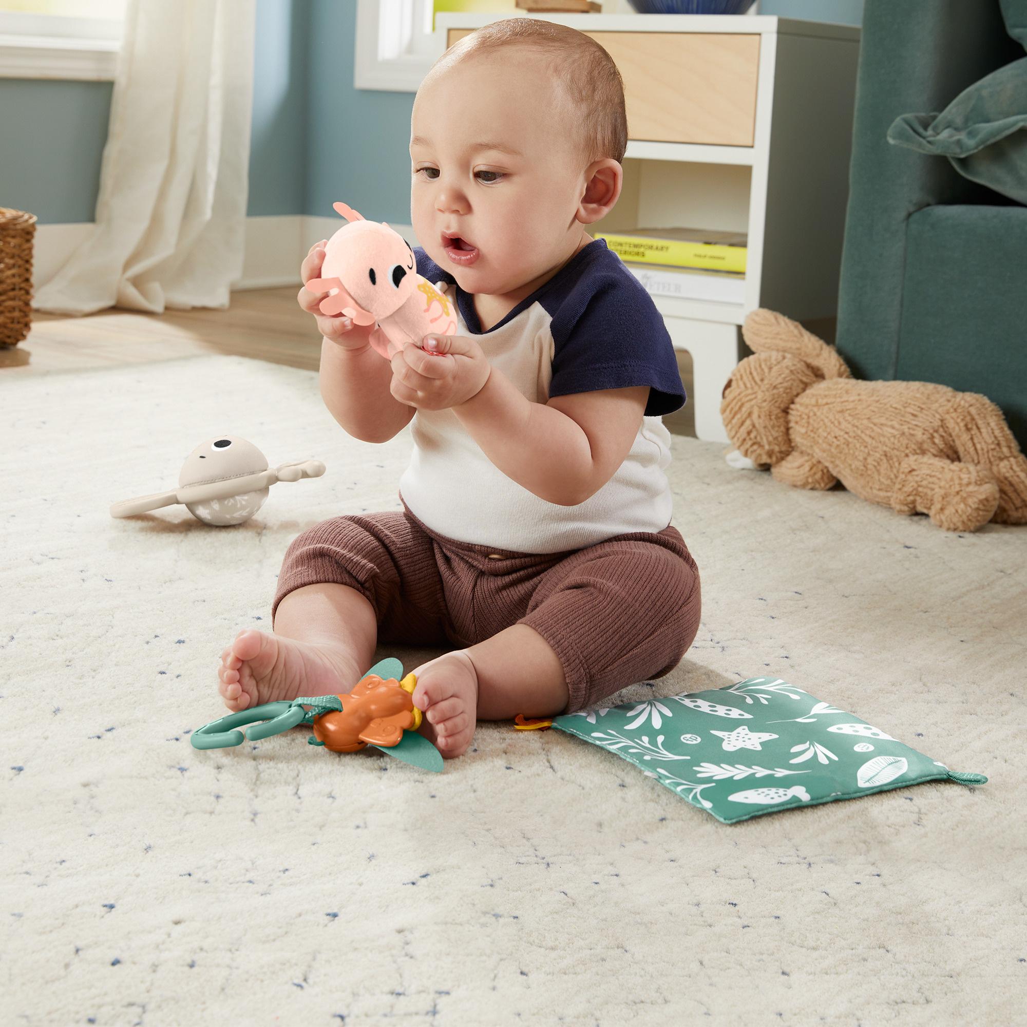 Produktbild Fisher-Price Sensorische Erlebnisse Geschenkset, 4 sensorische Spielzeuge mit feinmotorischen Aktivitäten für Babys 2 von 6