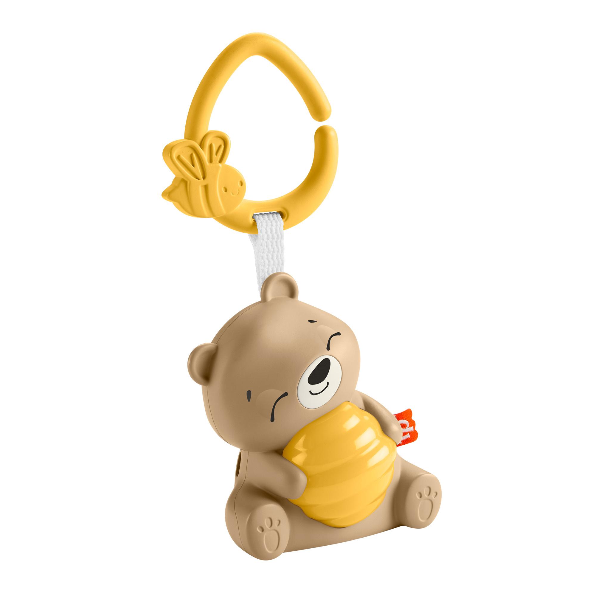 Fisher-Price Beruhigendes Bärchen Spieluhr zum Mitnehmen für Babys mit einstellbarem Timer für Neugeborene