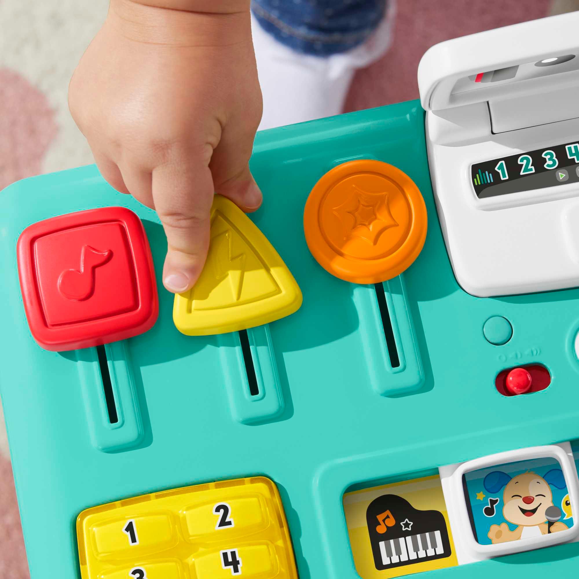 Produktbild Fisher-Price Lernspaß Mixspaß DJ-Tisch, Musikalisches Lernspielzeug für Baby&Kleinkind, deutsche Version 5 von 6