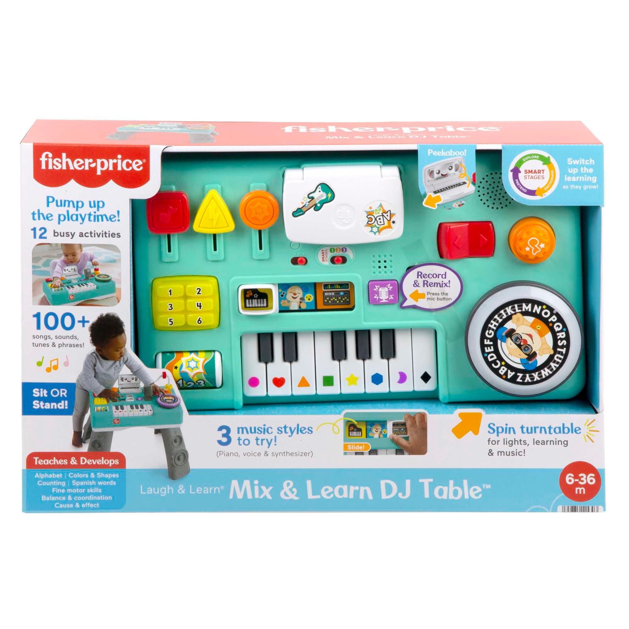 Produktbild Fisher-Price Lernspaß Mixspaß DJ-Tisch, Musikalisches Lernspielzeug für Baby&Kleinkind, deutsche Version 6 von 6