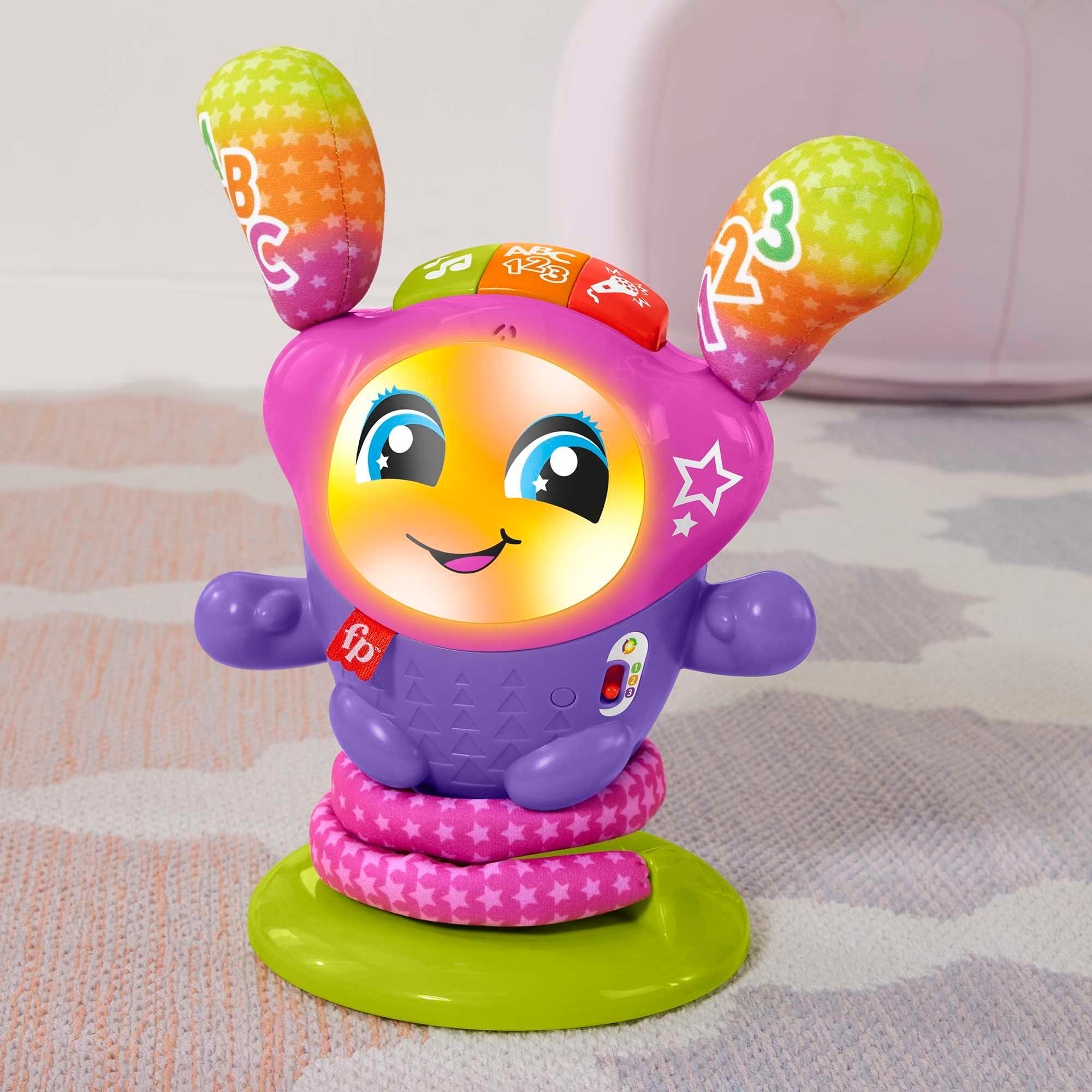 Produktbild Fisher-Price interaktives Lernspielzeug für Babys mit Musik, Lichtern und Hüpfspaß, DJ Bouncin’ Star, deutsche Version 4 von 6