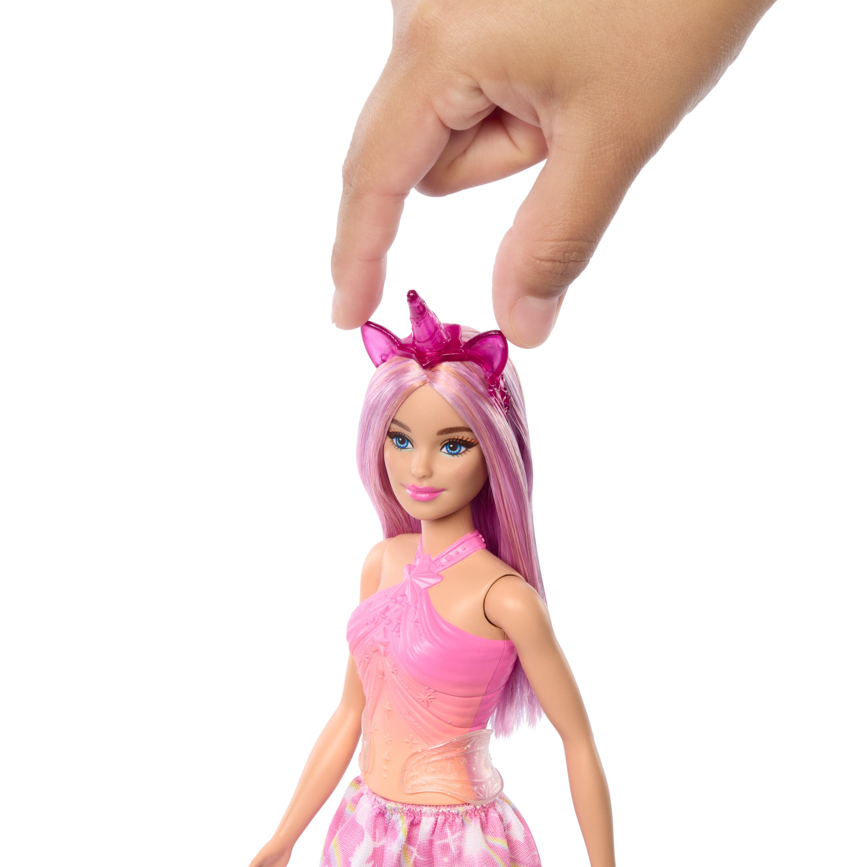 Produktbild Barbie Einhorn Puppen mit Fantasiehaaren, Outfits mit Farbverlauf und Einhorn-Accessoires 2 von 6