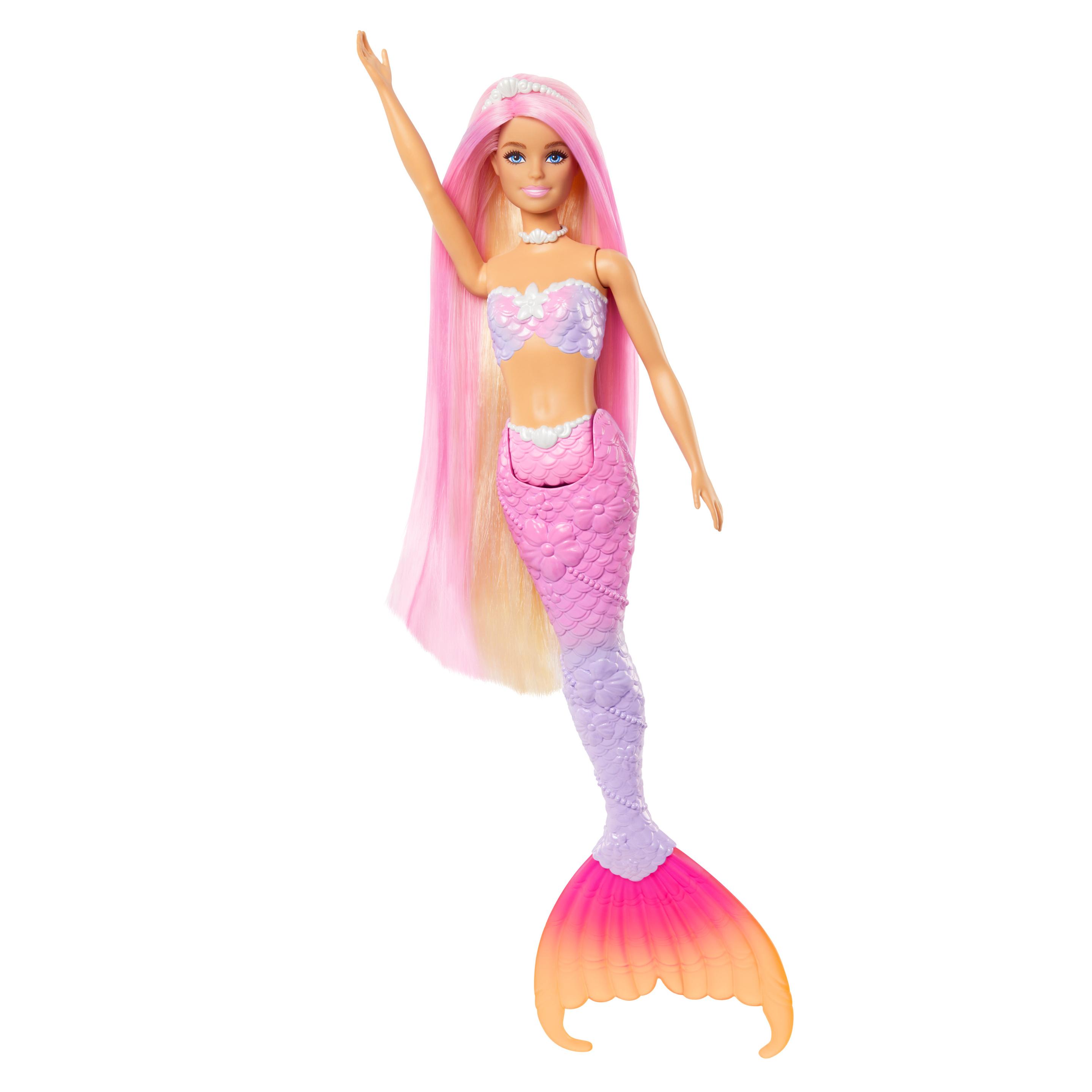 Produktbild Barbie Malibu“ Meerjungfrau-Puppe mit Farbwechseleffekt, Delfin und Accessoires 5 von 6