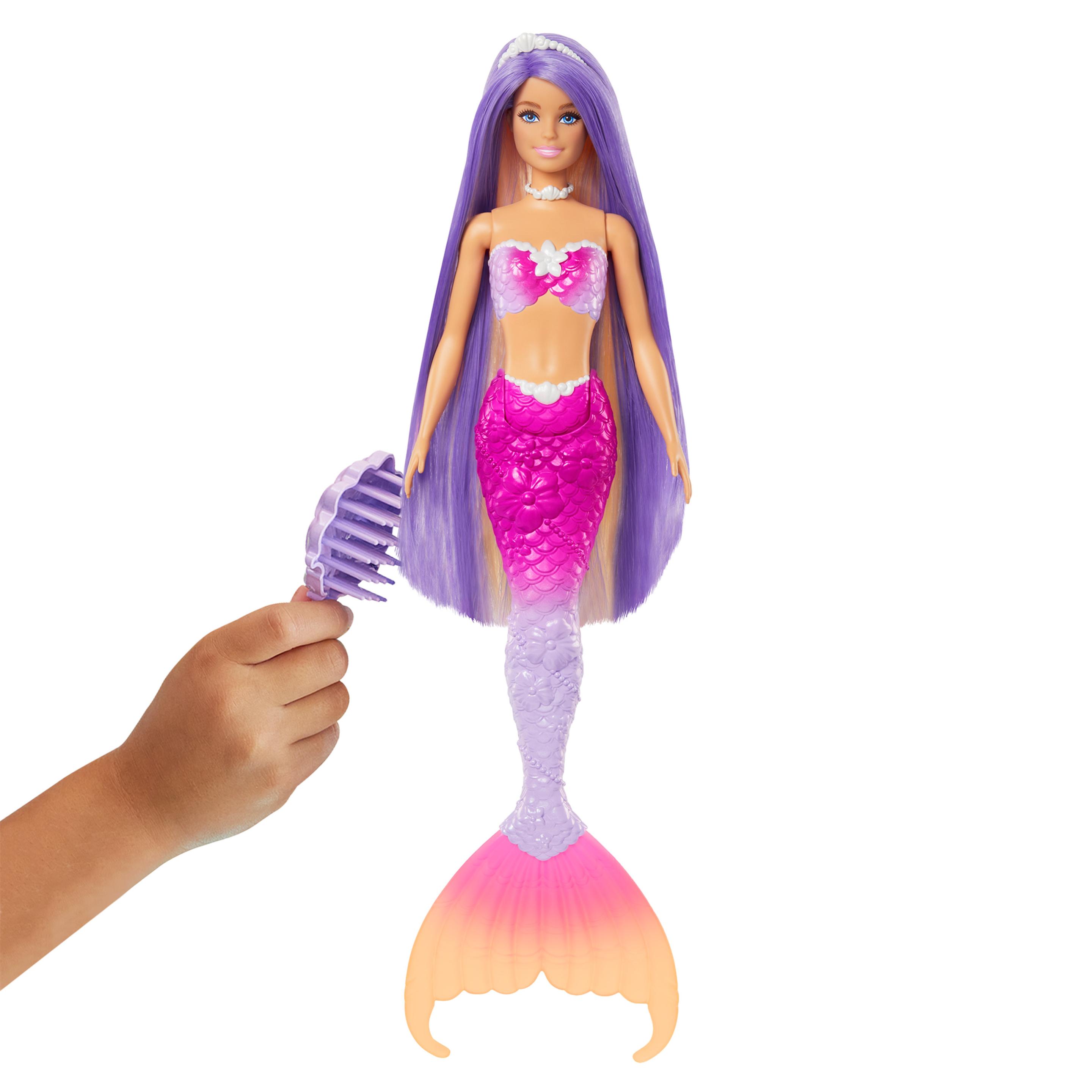 Produktbild Barbie Malibu“ Meerjungfrau-Puppe mit Farbwechseleffekt, Delfin und Accessoires 2 von 6