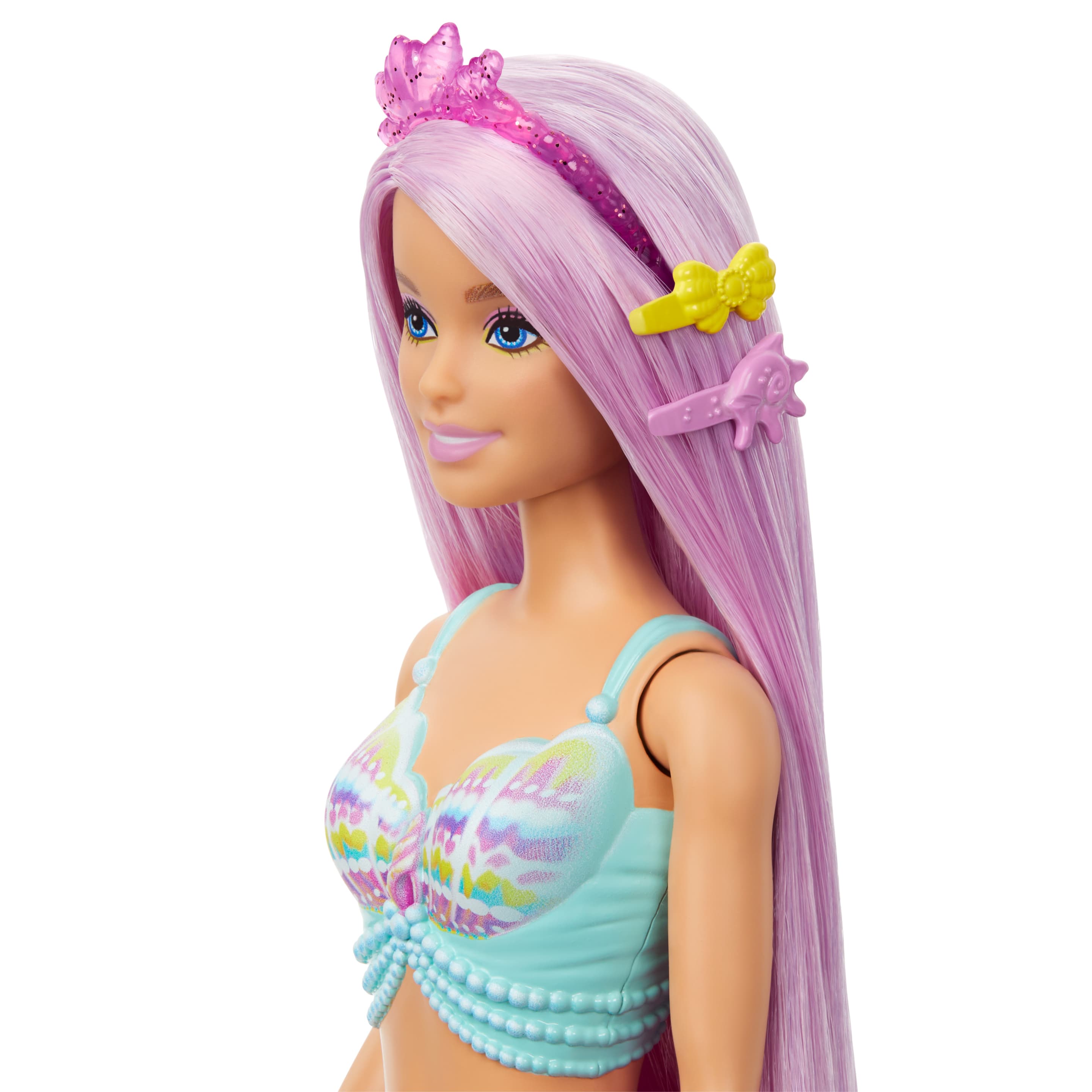 Produktbild Barbie Meerjungfrauen-Puppe mit ca. 18 cm langen Fantasy-Haaren und Zubehör zum Stylen 2 von 8