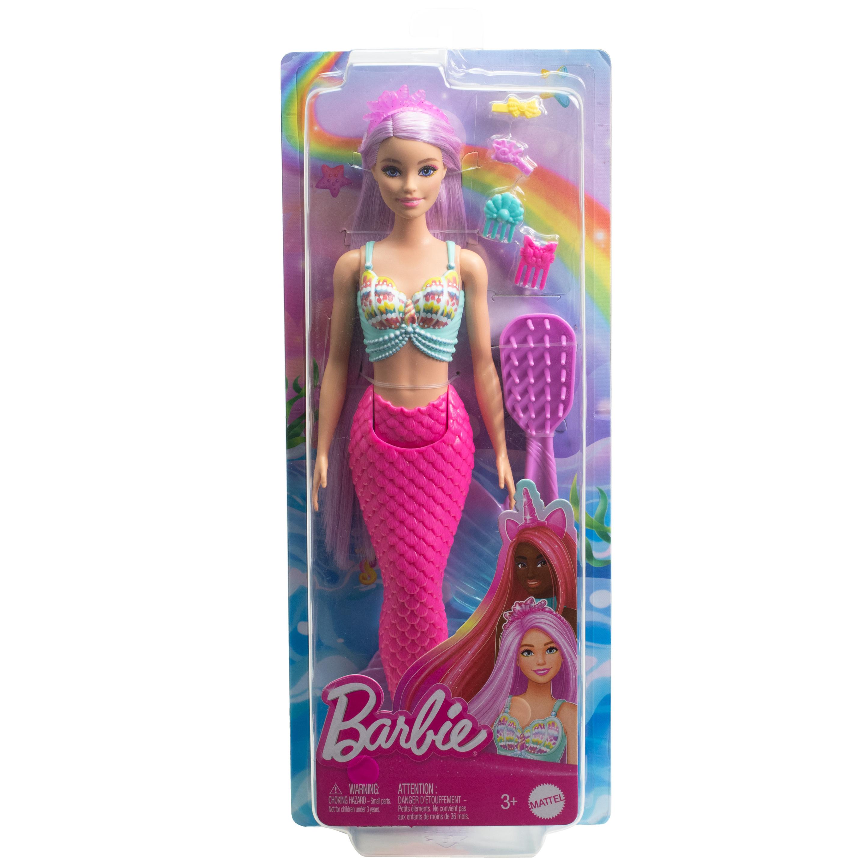 Produktbild Barbie Meerjungfrauen-Puppe mit ca. 18 cm langen Fantasy-Haaren und Zubehör zum Stylen 5 von 5