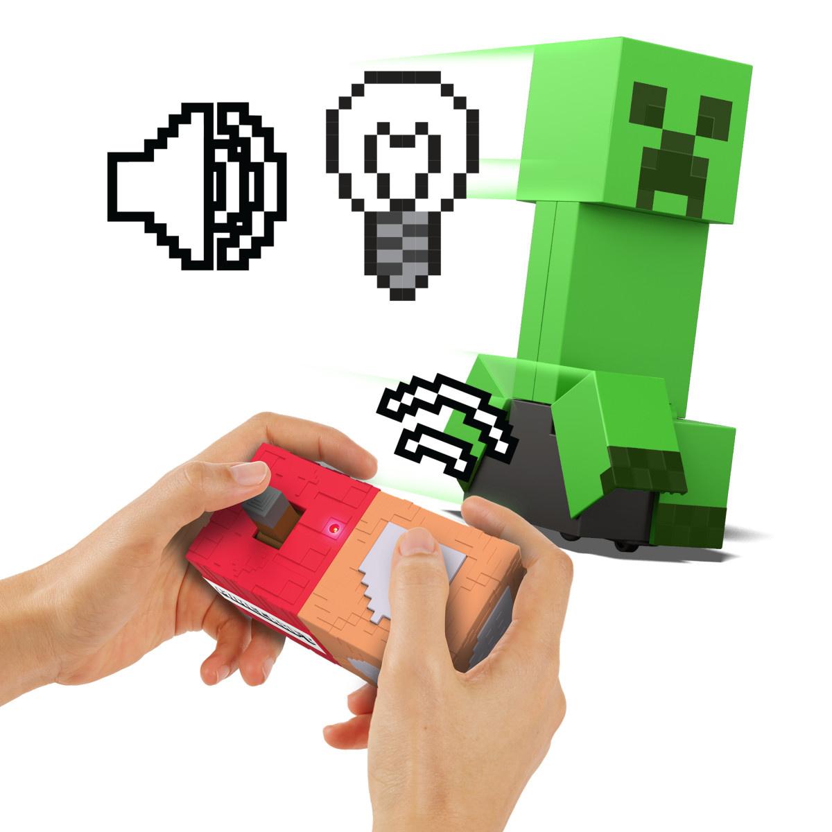 Produktbild MINECRAFT explodierender ferngesteuerter Creeper mit Lichtern und Geräuschen, 10 Explosionspartikel und DLC-Code 4 von 6