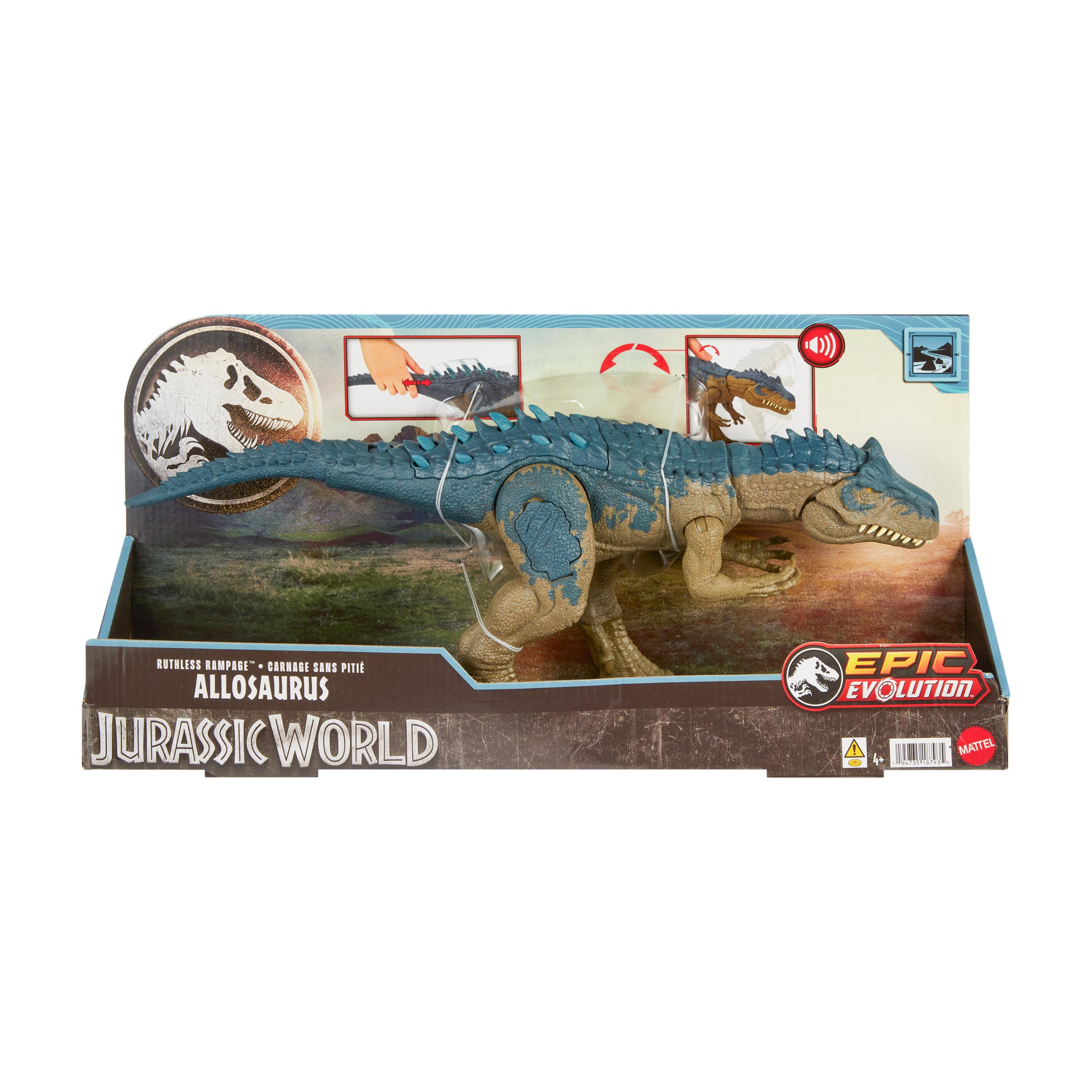 Produktbild Jurassic World Ruthless Rampage Allosaurus Dinosaurier-Spielzeug mit Angriffsbewegung und Geräuschen 6 von 6