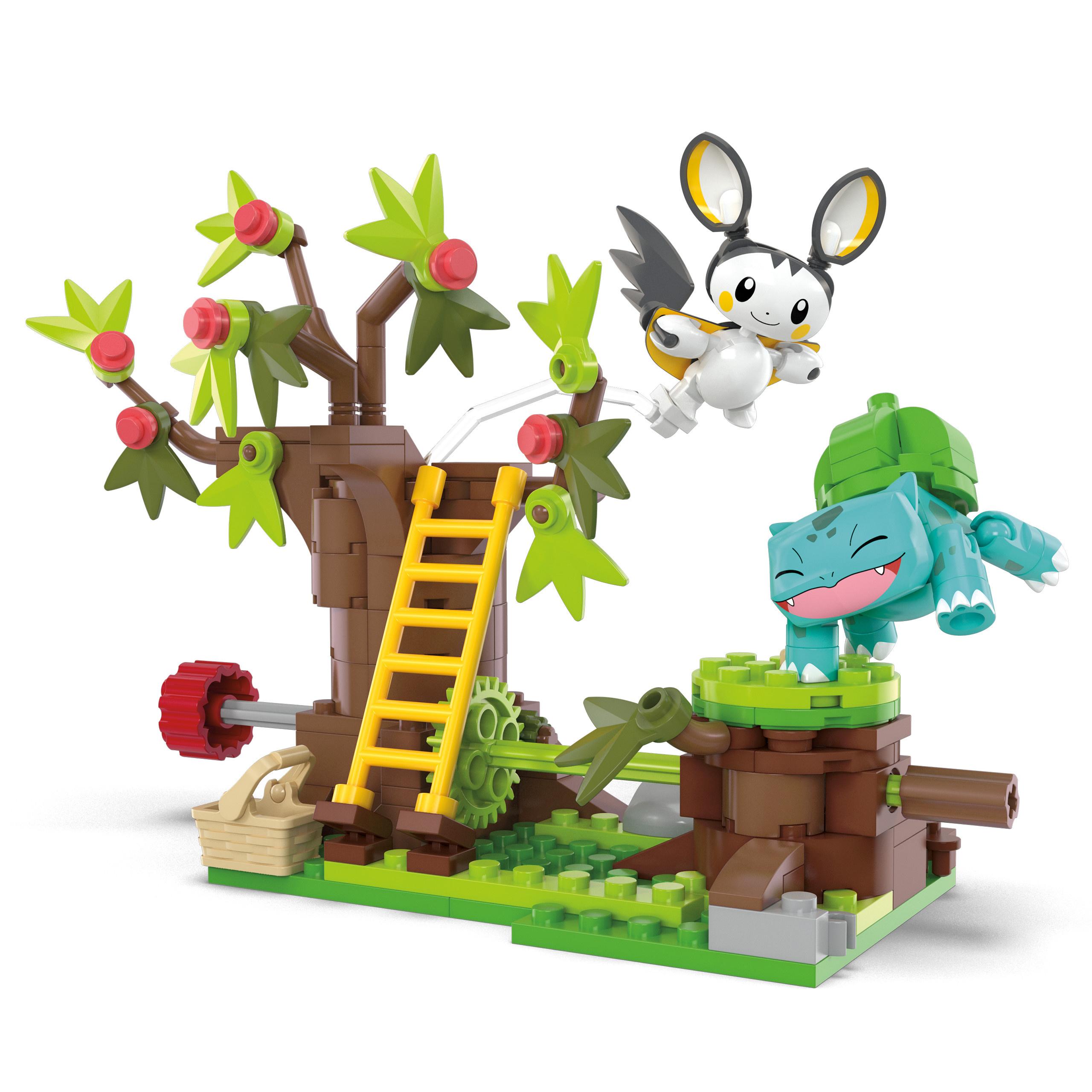 Produktbild MEGA Pokémon Emolgas und Bisasams bezaubernde Wälder Bauspielzeug-Set (194 Teile) für Kinder 5 von 6