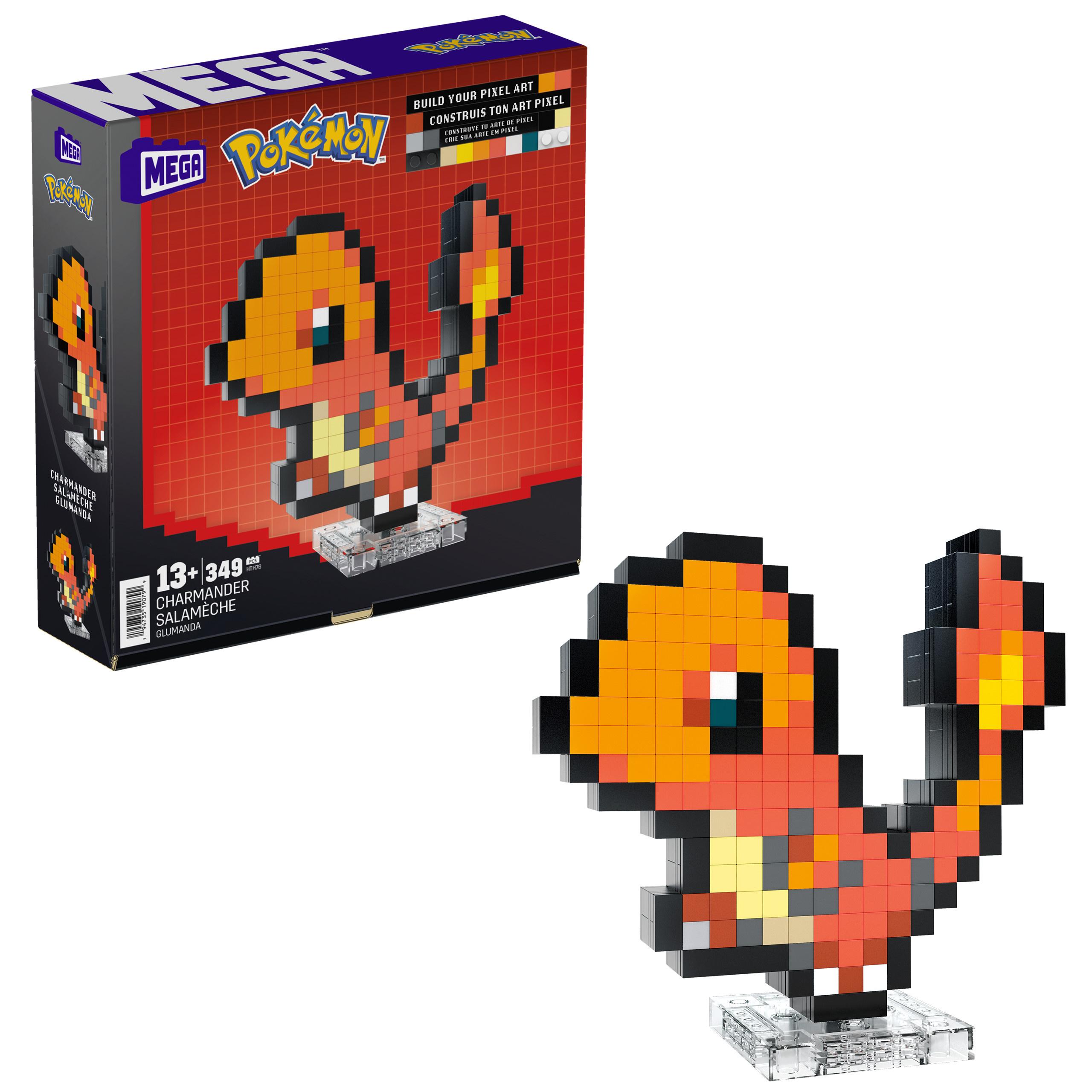 MEGA Pokémon Glumanda Bauspielzeug-Set (349-teilig) Retro-Set für Sammler