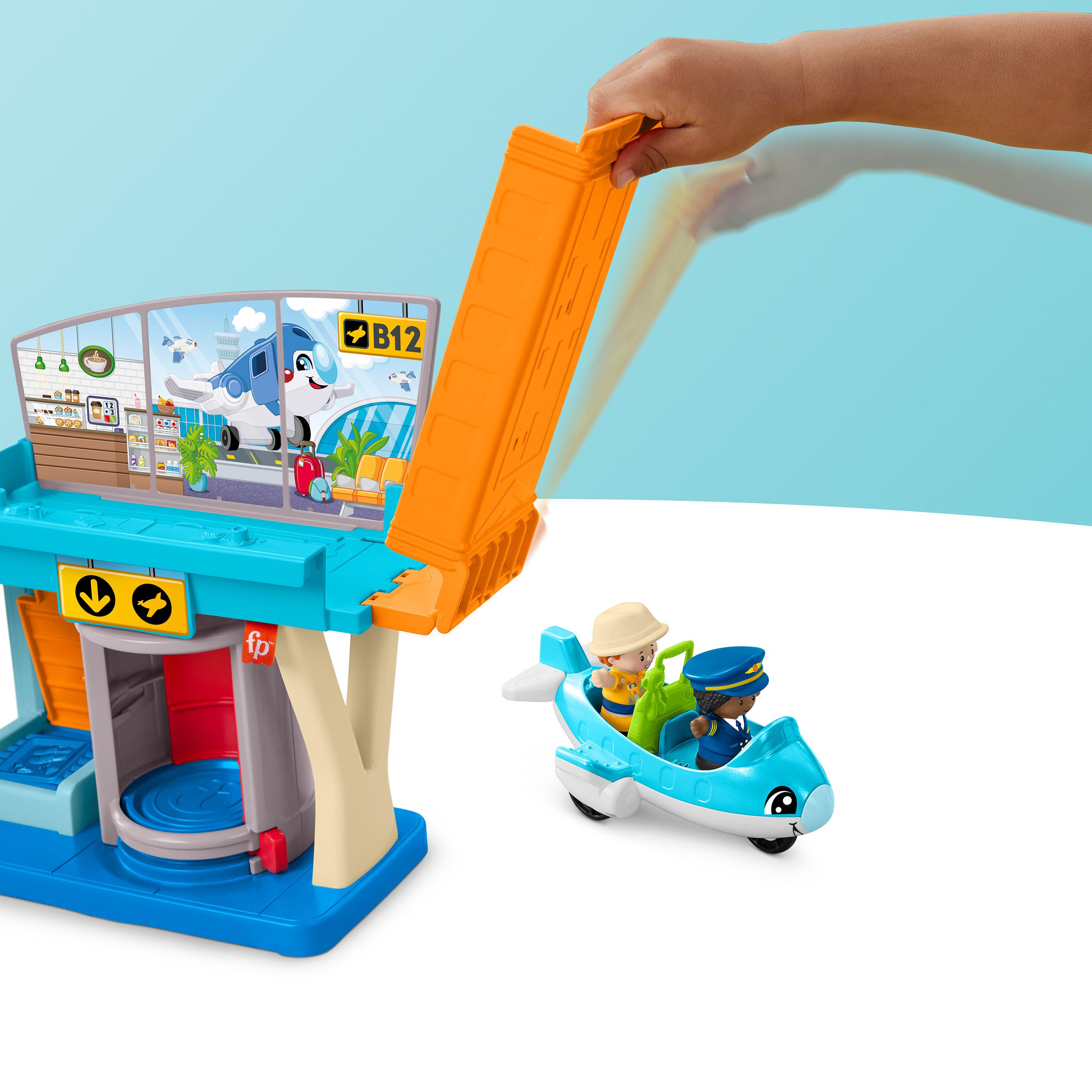 Produktbild Fisher-Price Little People Spielset Alltagsabenteuer auf dem Flughafen, Flugzeug und 3 Spielteile 3 von 6