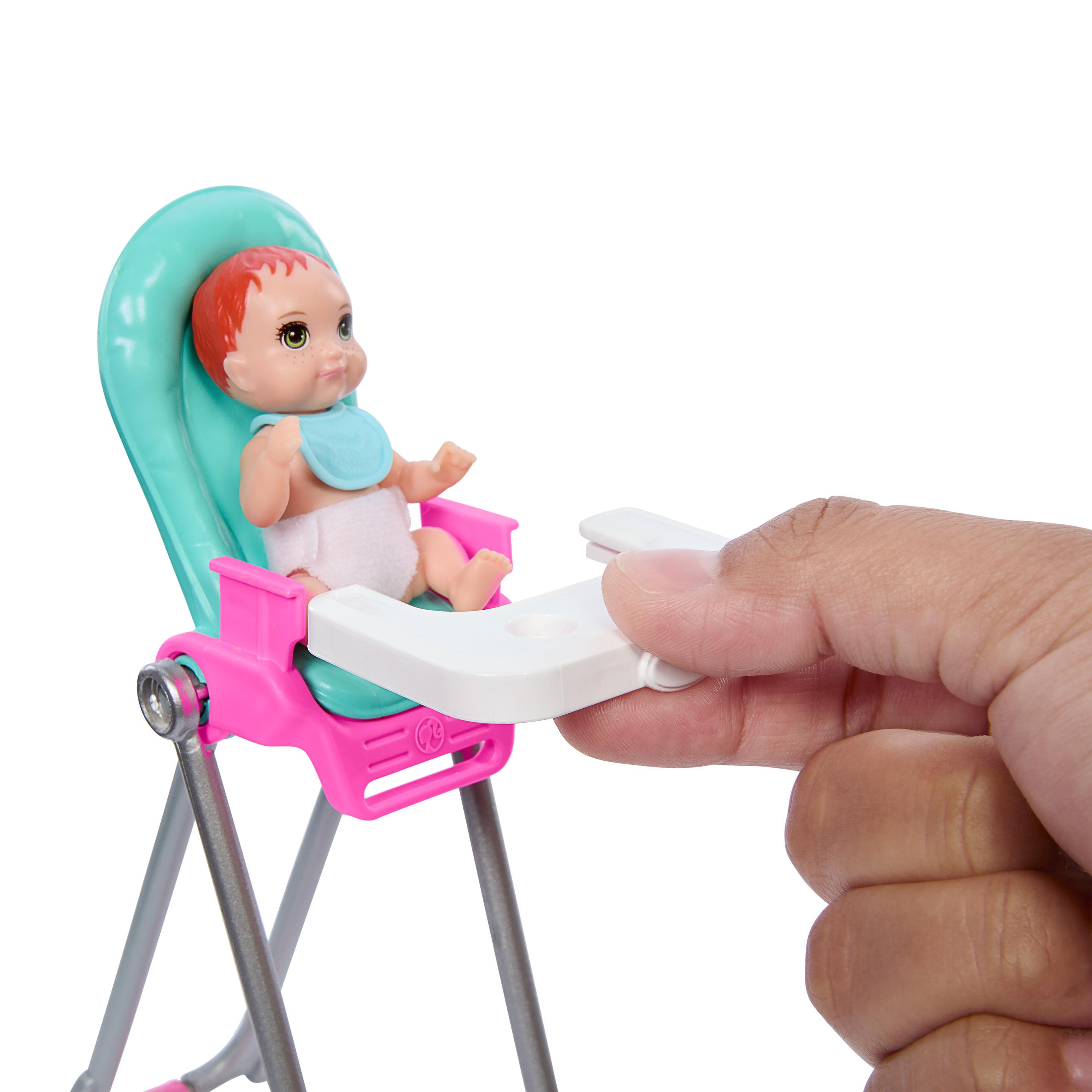 Produktbild Barbie Skipper Babysitters Inc. und Spielset, enthält Puppe, Baby und Essenszubehör, 10-teiliges Set 3 von 6