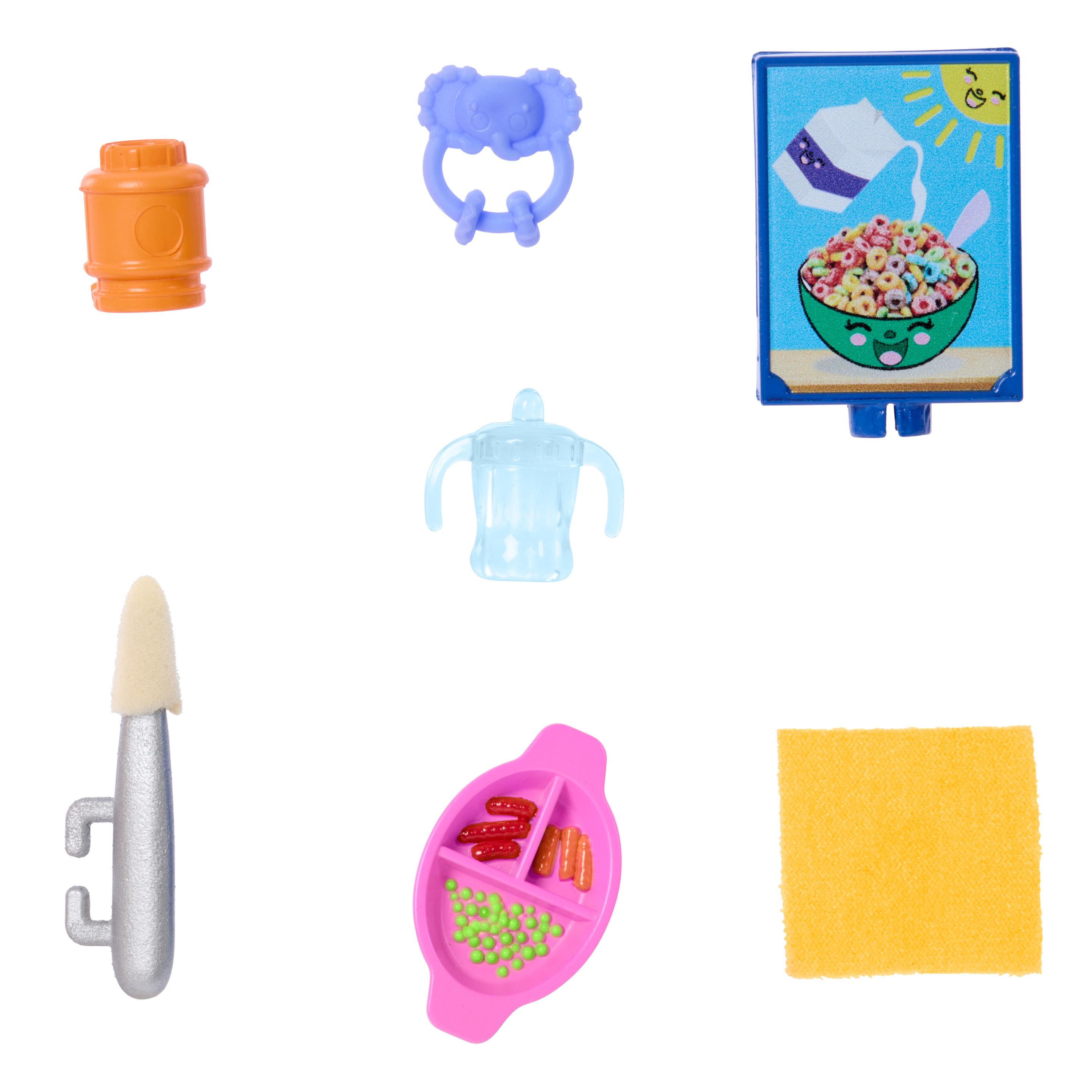 Produktbild Barbie Skipper Babysitters Inc. und Spielset, enthält Puppe, Baby und Essenszubehör, 10-teiliges Set 5 von 6