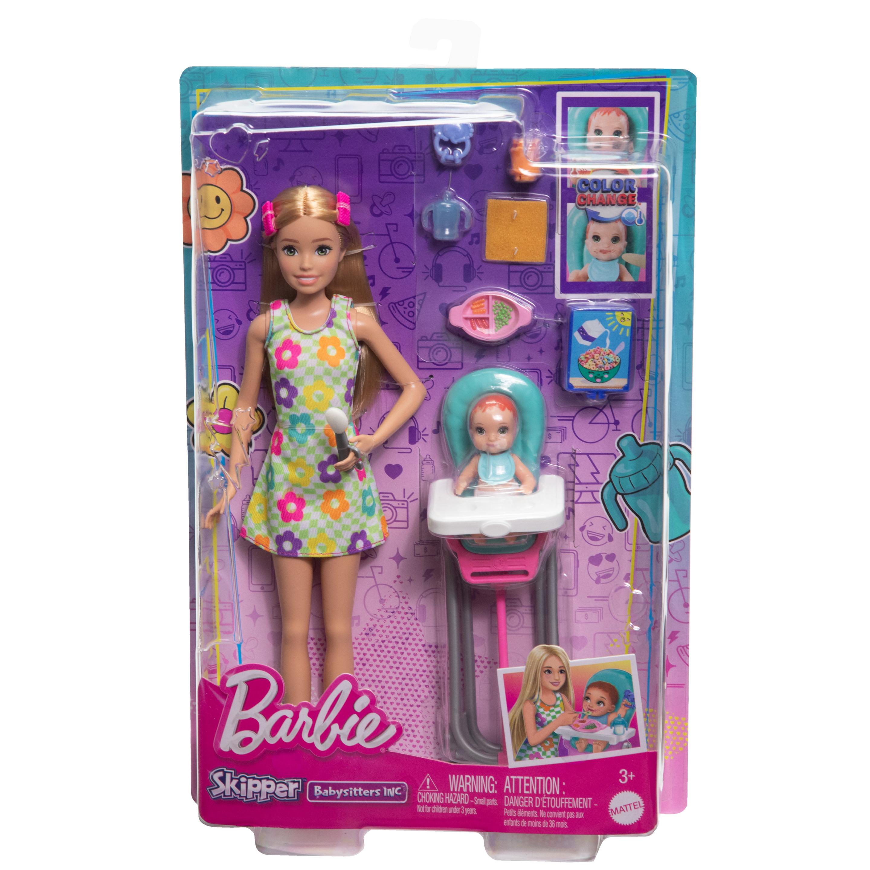 Produktbild Barbie Skipper Babysitters Inc. und Spielset, enthält Puppe, Baby und Essenszubehör, 10-teiliges Set 6 von 6