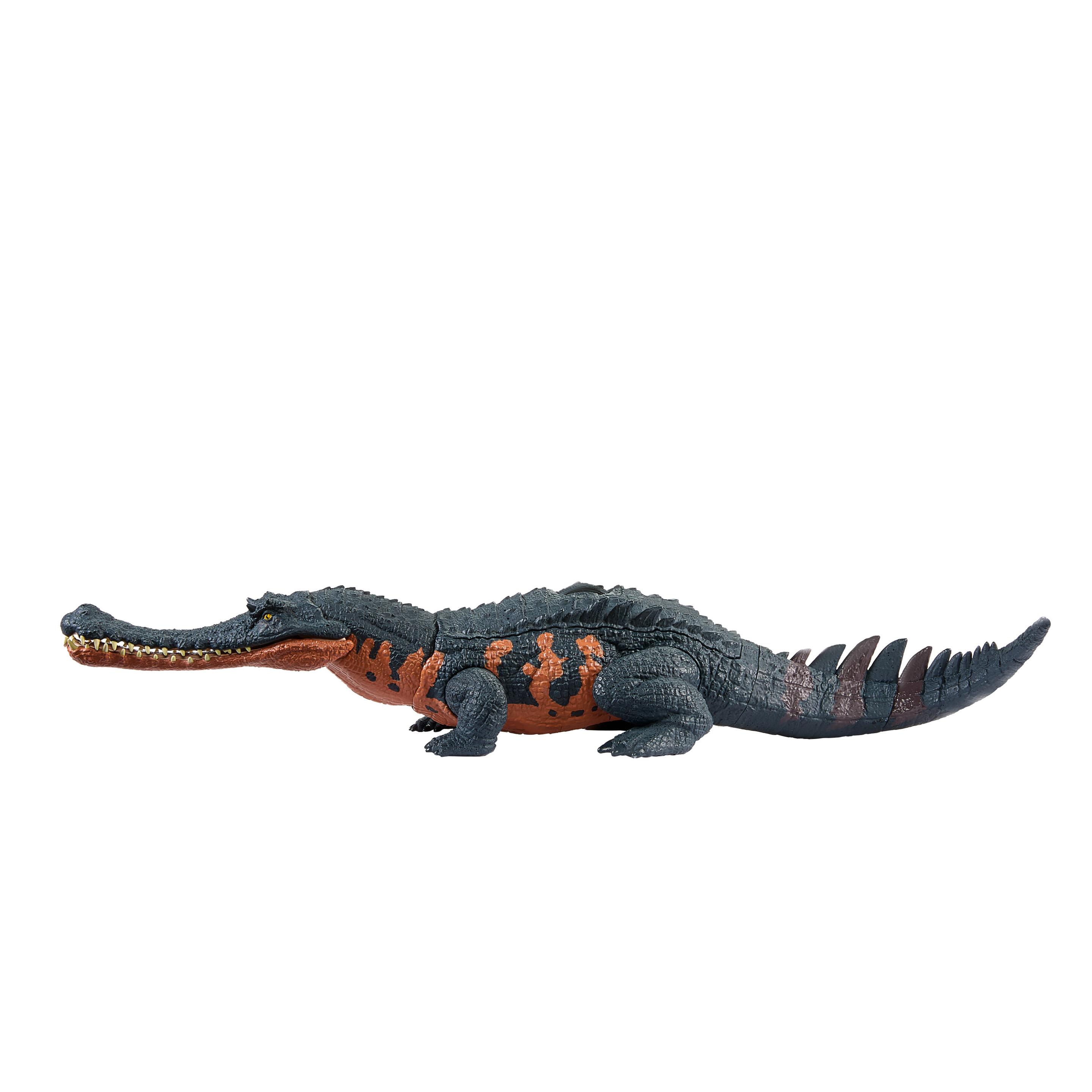 Jurassic World Wild Roar Dinosaurier, Gryposuchus Actionfigur-Spielzeug mit Geräuschen
