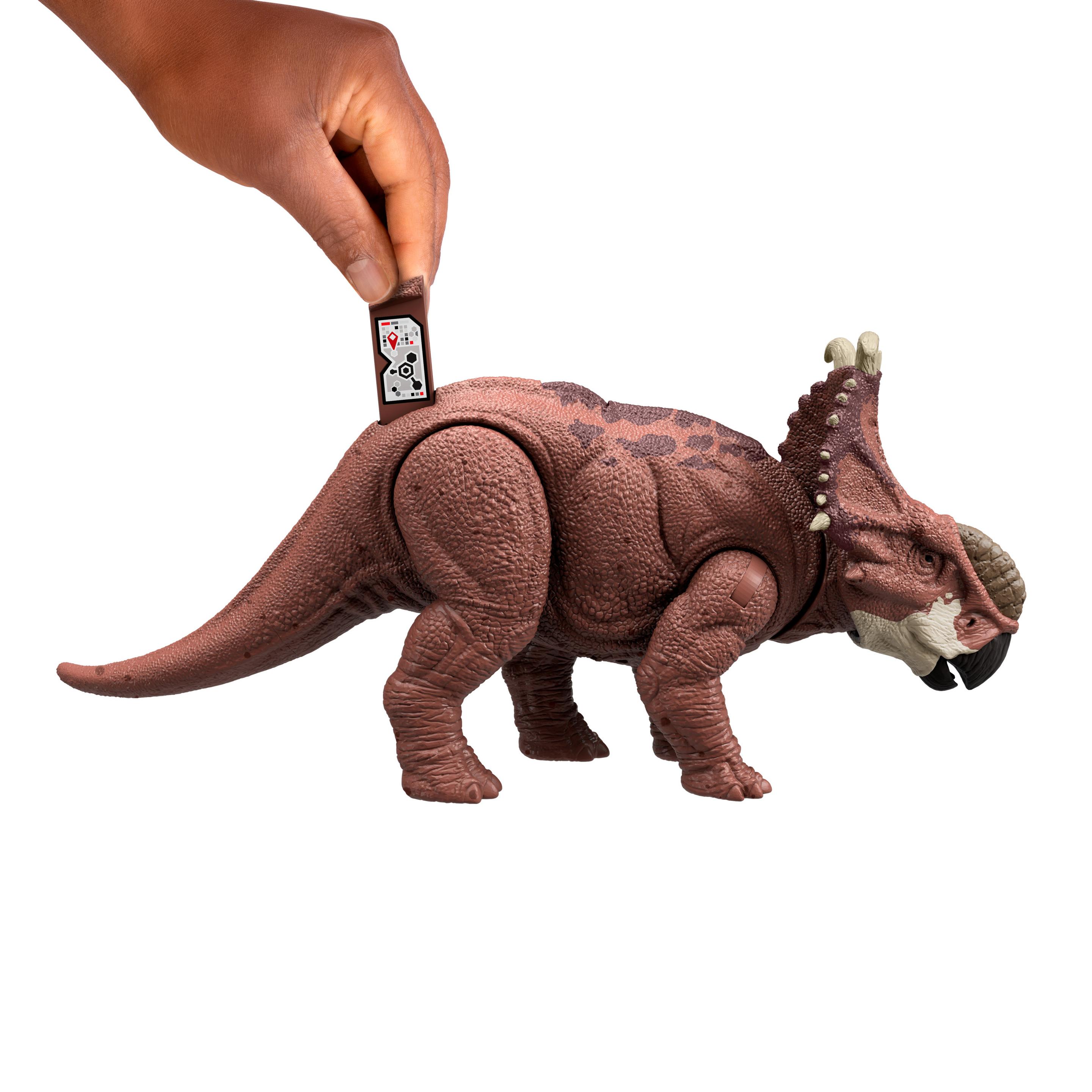 Produktbild Jurassic World Wild Roar Pachyrhinosaurus Dinosaurier Actionfigur-Spielzeug, Kopfstoß-Angriff und Brüllgeräusch 3 von 6