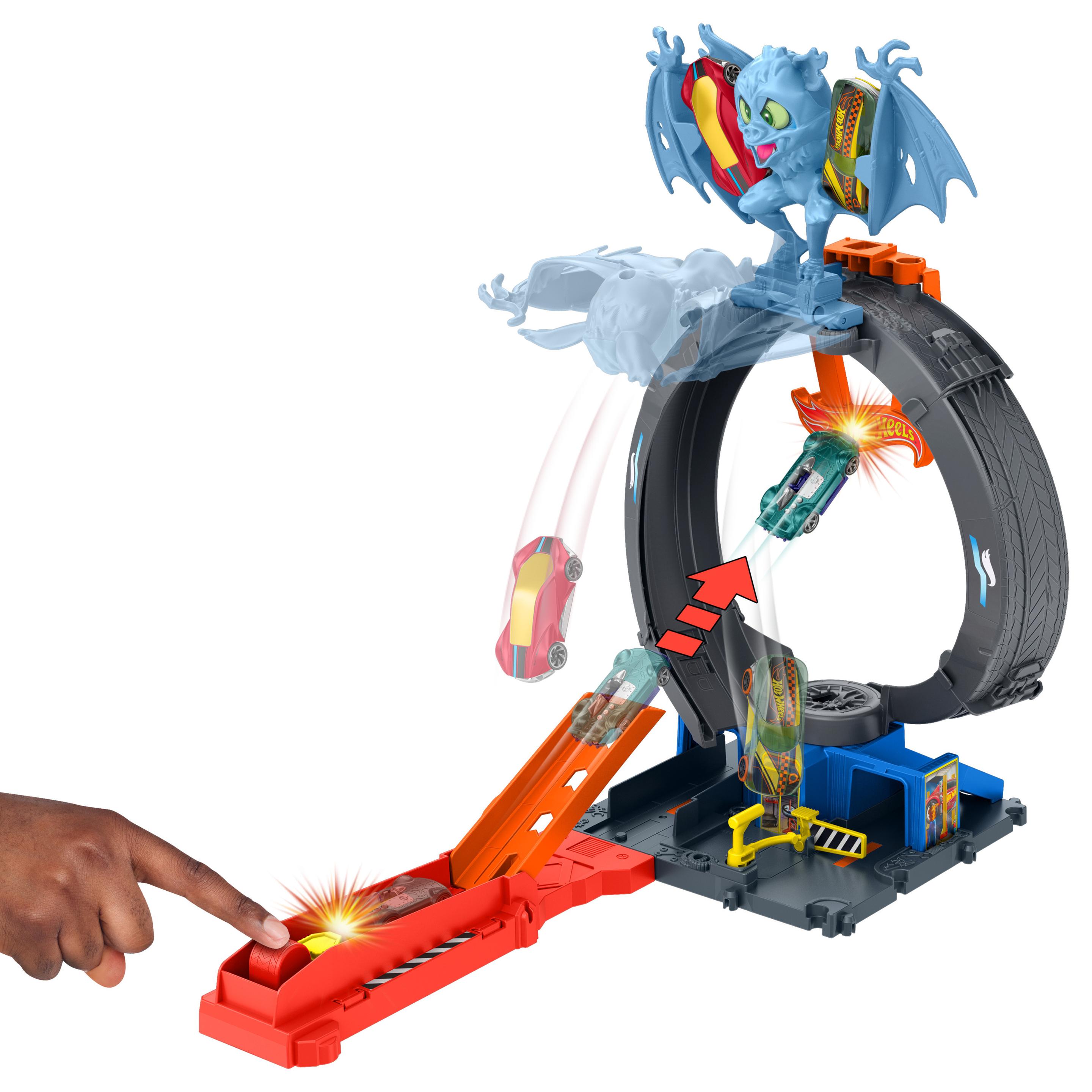 Produktbild Hot Wheels City Angriff der Fledermaus Spielset mit Spielzeugauto im Maßstab 1:64 3 von 6