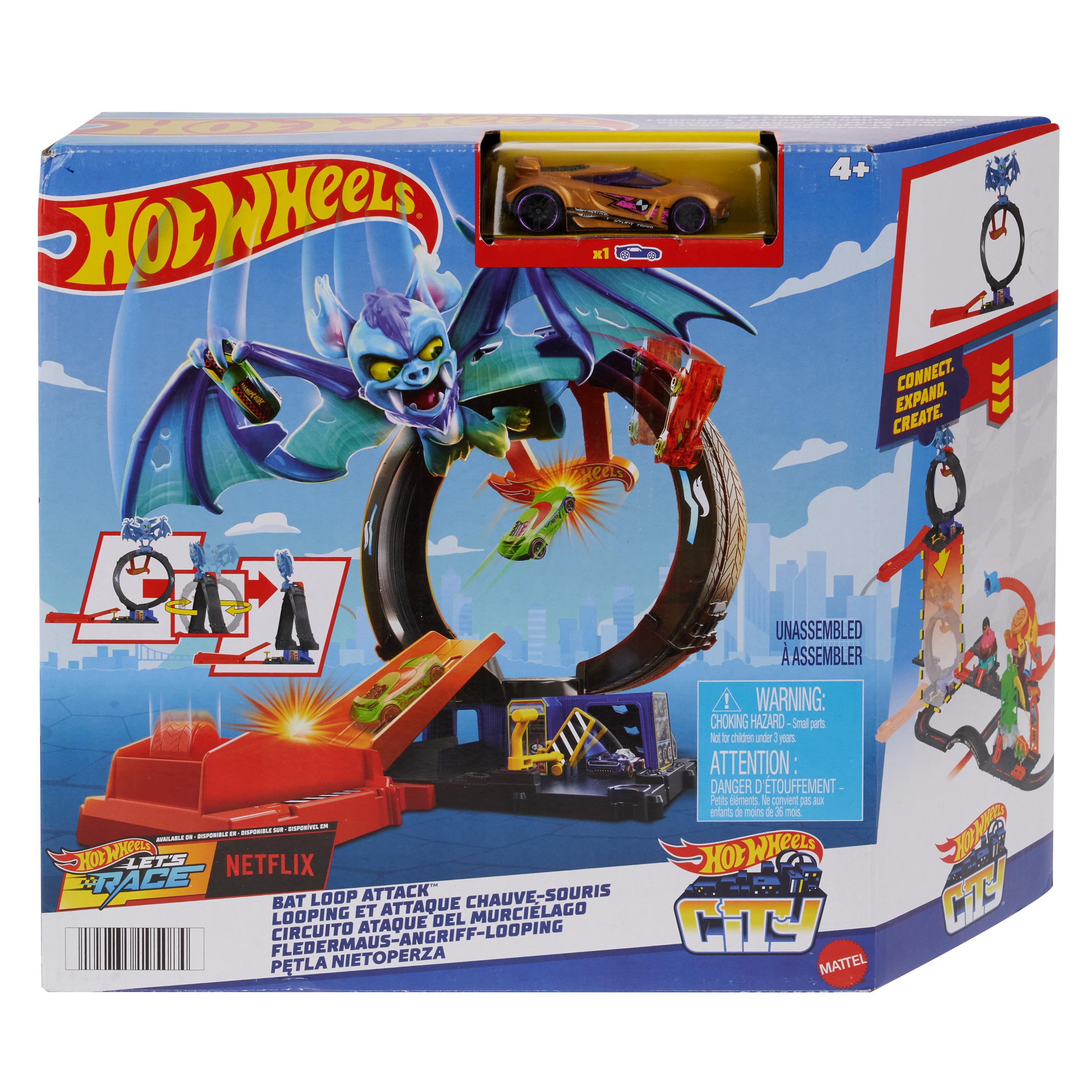 Produktbild Hot Wheels City Angriff der Fledermaus Spielset mit Spielzeugauto im Maßstab 1:64 6 von 6