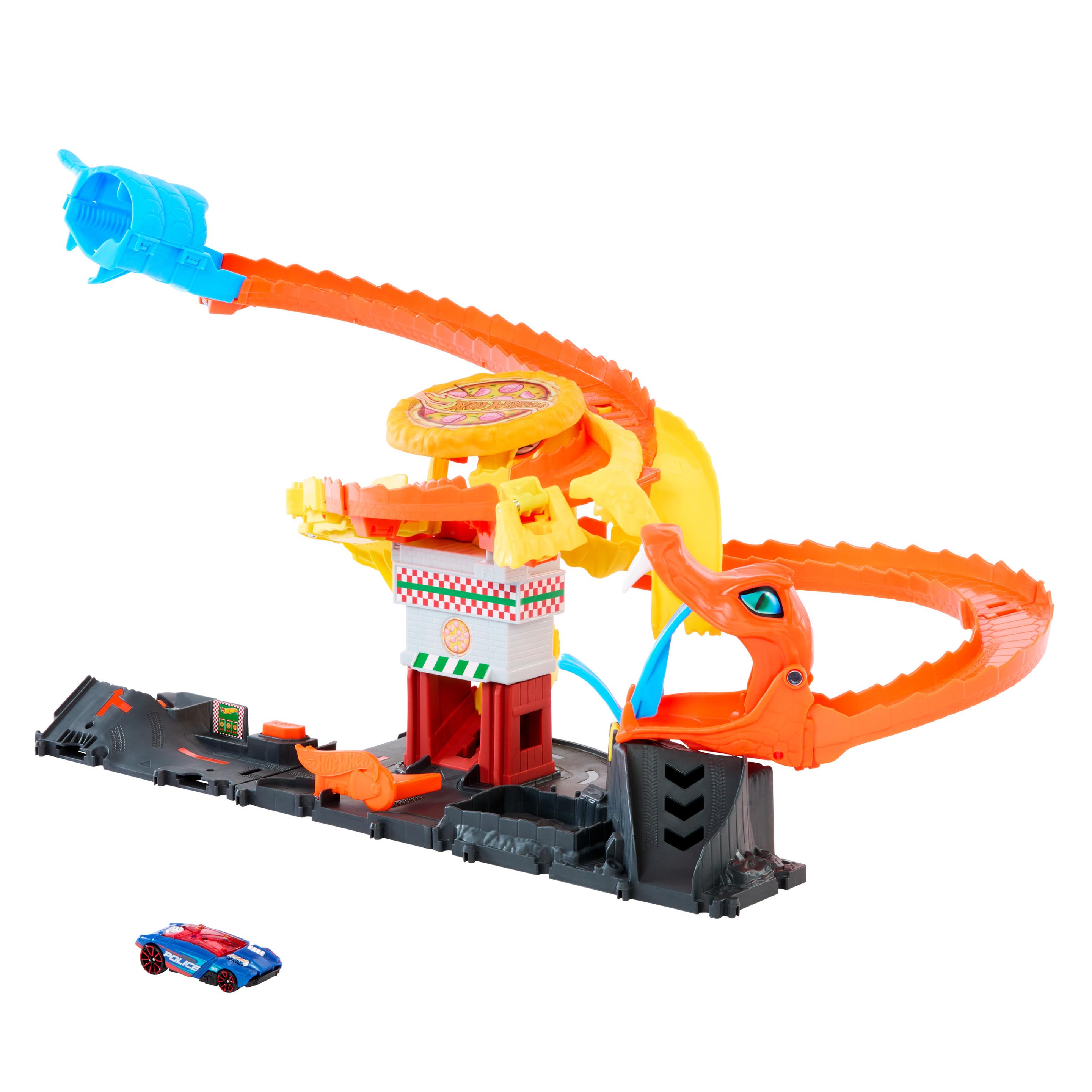 Produktbild Hot Wheels City Pizza-Kobra-Angriff-Spielset mit Spielzeugauto im Maßstab 1:64 5 von 6
