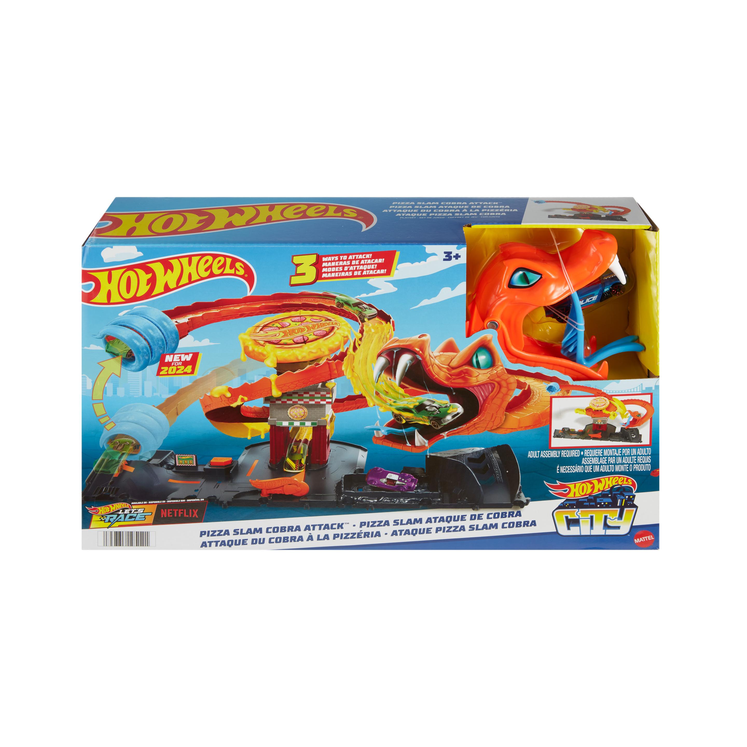 Produktbild Hot Wheels City Pizza-Kobra-Angriff-Spielset mit Spielzeugauto im Maßstab 1:64 6 von 6