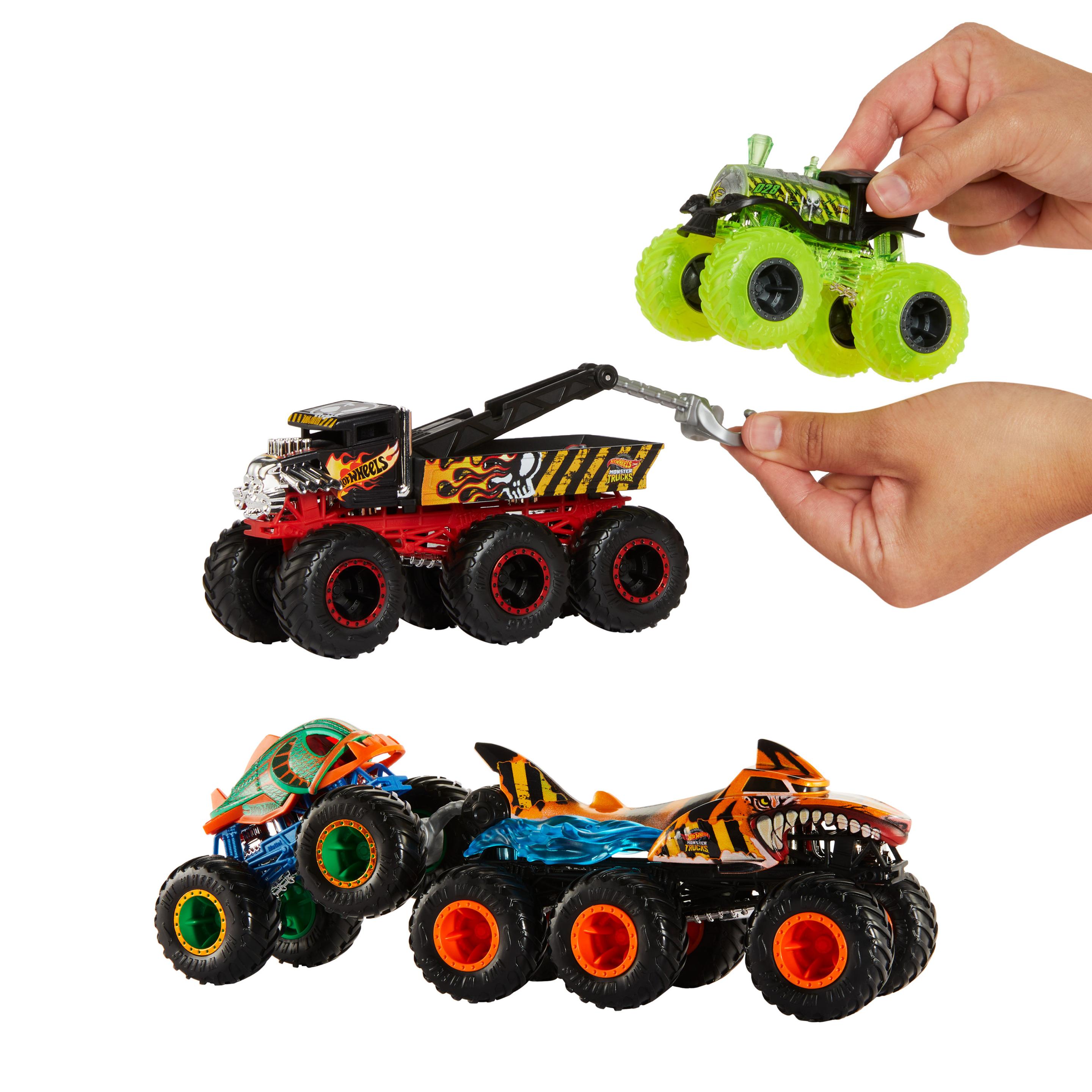 Produktbild Hot Wheels Monster Trucks Big Rigs, Die-Cast-Spielzeugtruck im Maßstab 1:64 mit 6 Rädern (Stile können abweichen) 3 von 6