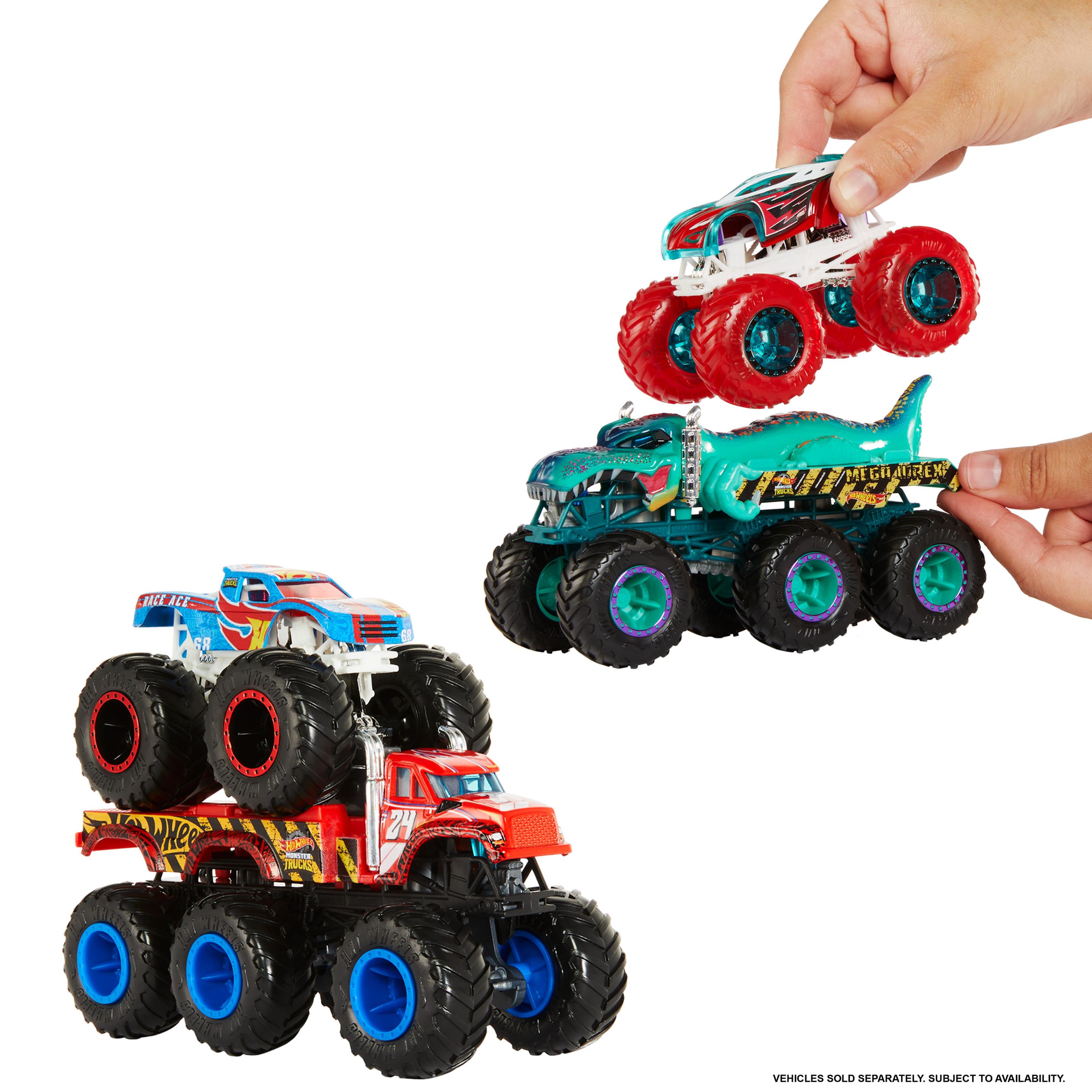 Produktbild Hot Wheels Monster Trucks Big Rigs, Die-Cast-Spielzeugtruck im Maßstab 1:64 mit 6 Rädern (Stile können abweichen) 4 von 6