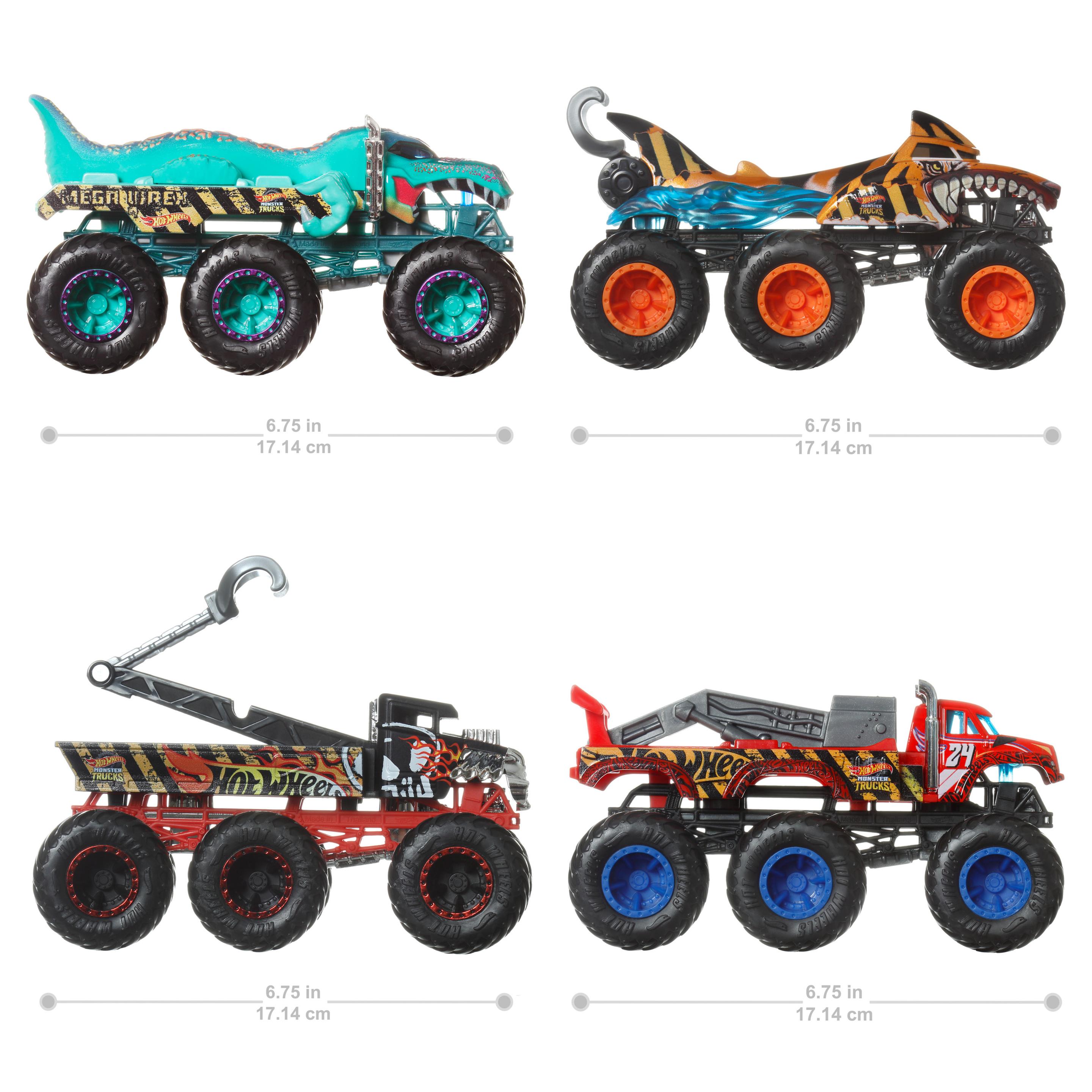 Produktbild Hot Wheels Monster Trucks Big Rigs, Die-Cast-Spielzeugtruck im Maßstab 1:64 mit 6 Rädern (Stile können abweichen) 5 von 6