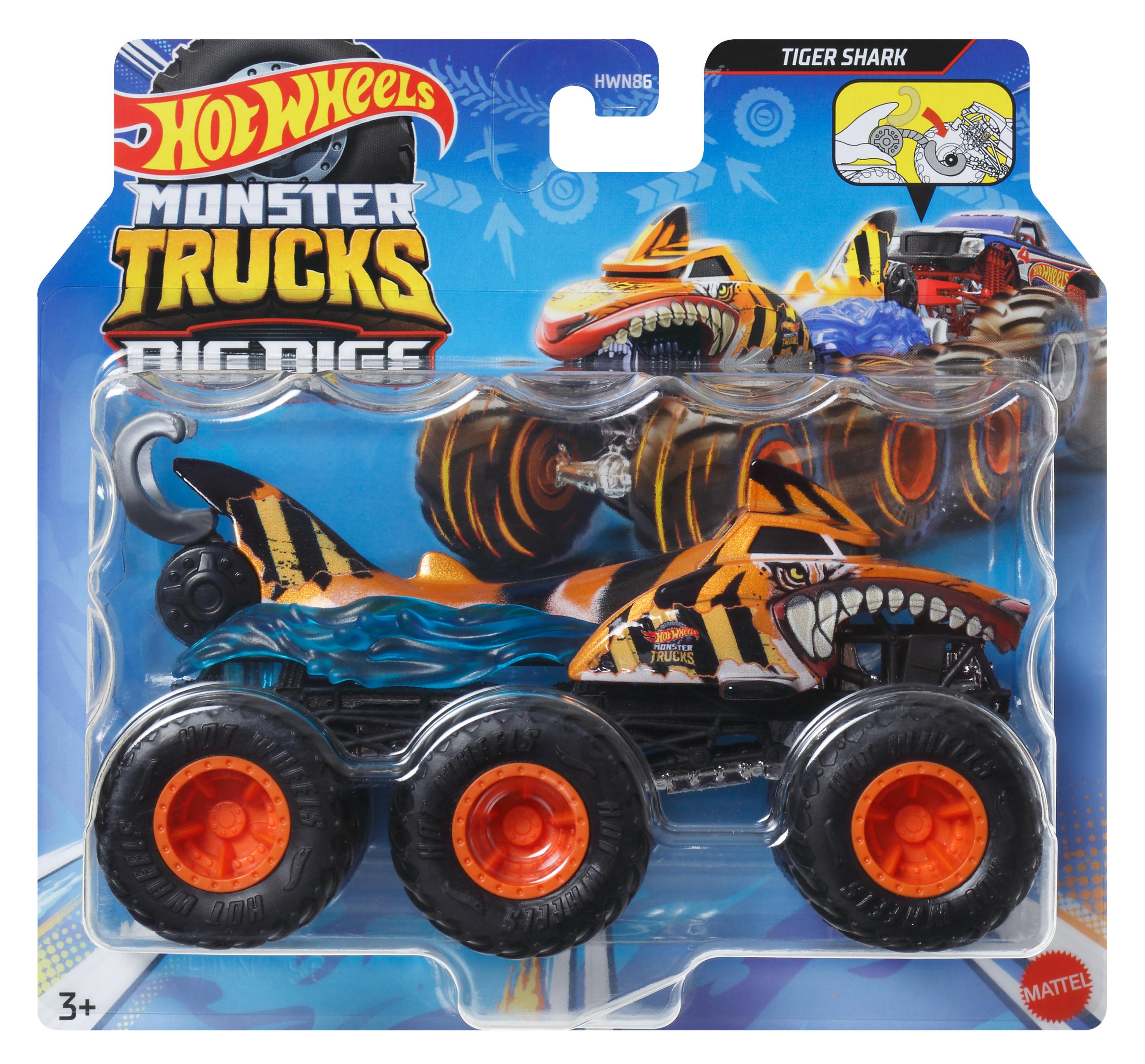 Produktbild Hot Wheels Monster Trucks Big Rigs, Die-Cast-Spielzeugtruck im Maßstab 1:64 mit 6 Rädern (Stile können abweichen) 6 von 6